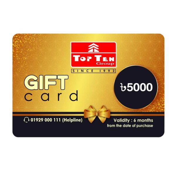 Prepaid gift card 5000
