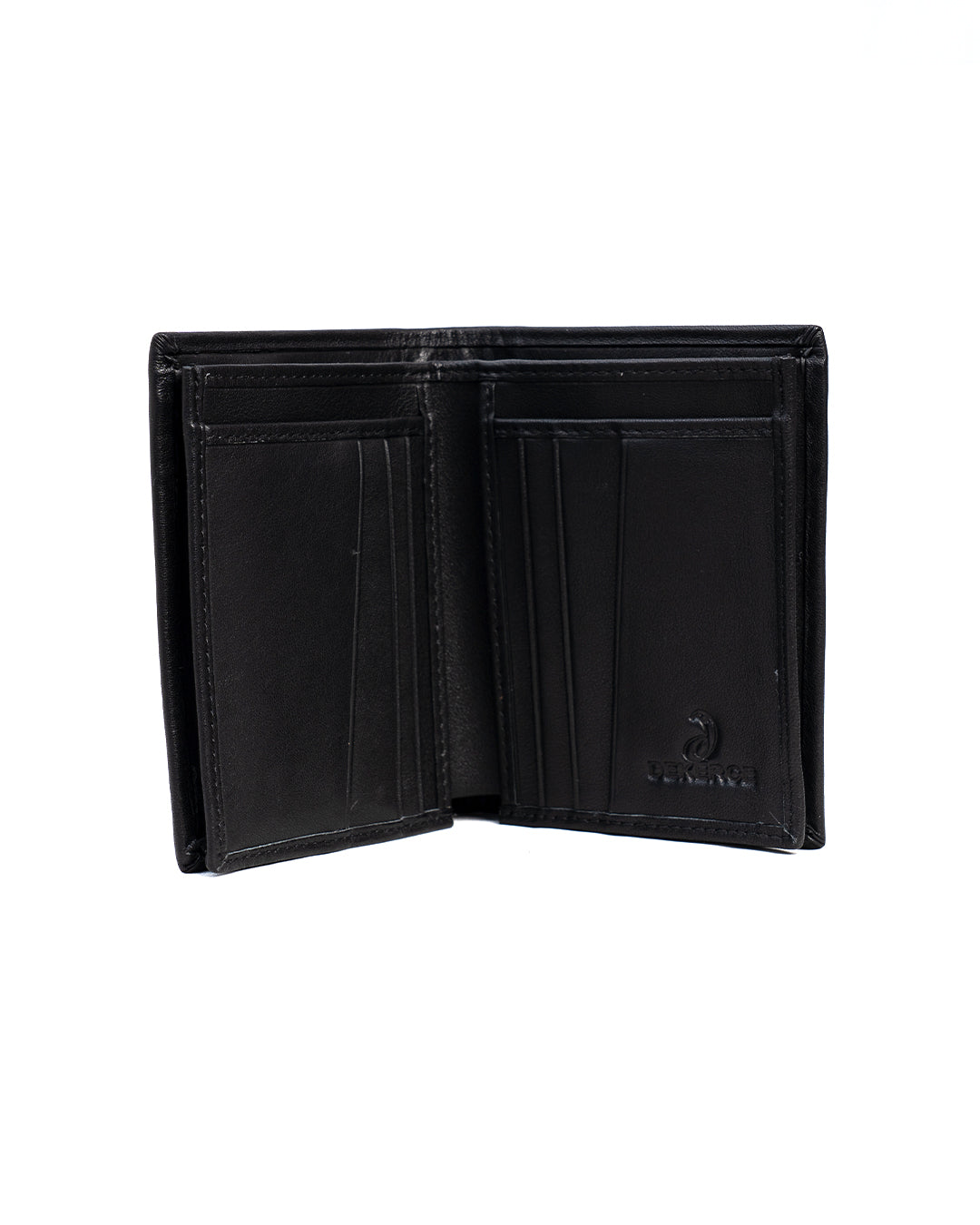 Men's Black Bifold Wallet with Eiffel Tower Emblem
