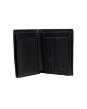 Men's Black Bifold Wallet with Eiffel Tower Emblem