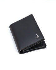 Men's Black Bifold Wallet with Eiffel Tower Emblem
