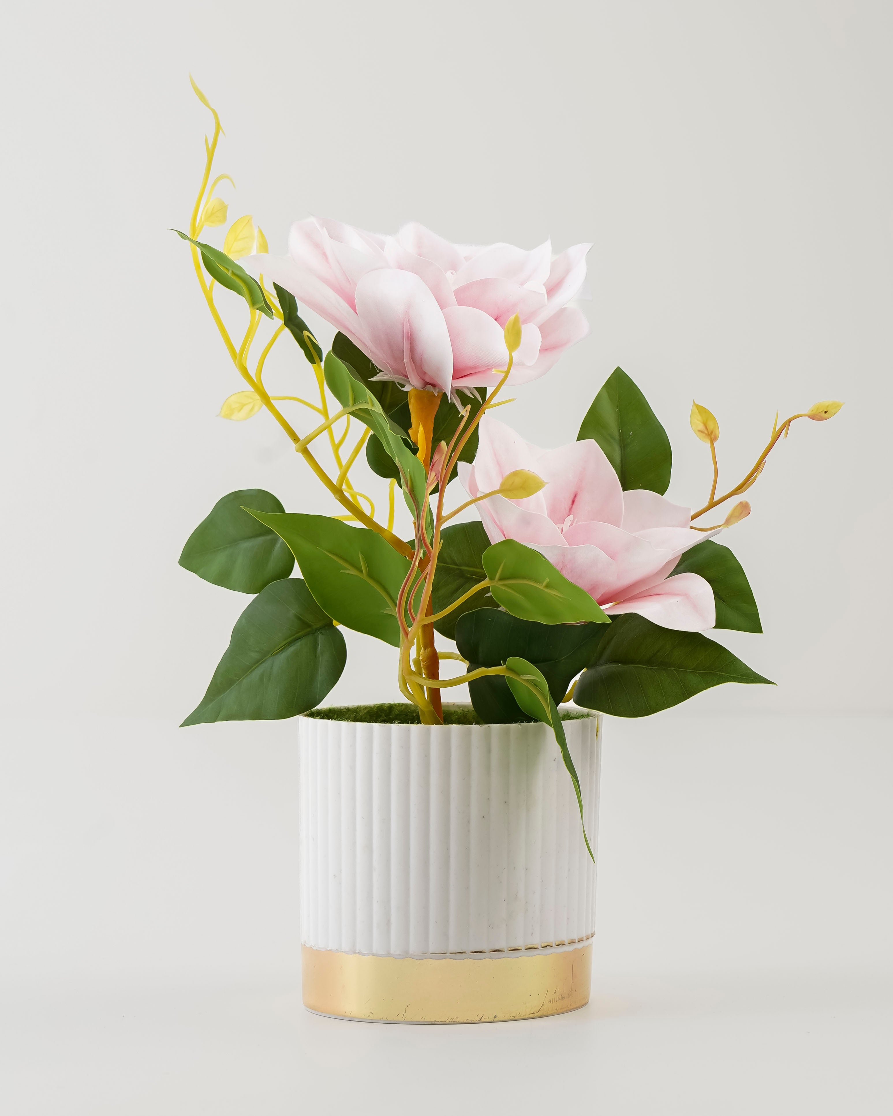 Artificial Pink Magnolia Flower Plant