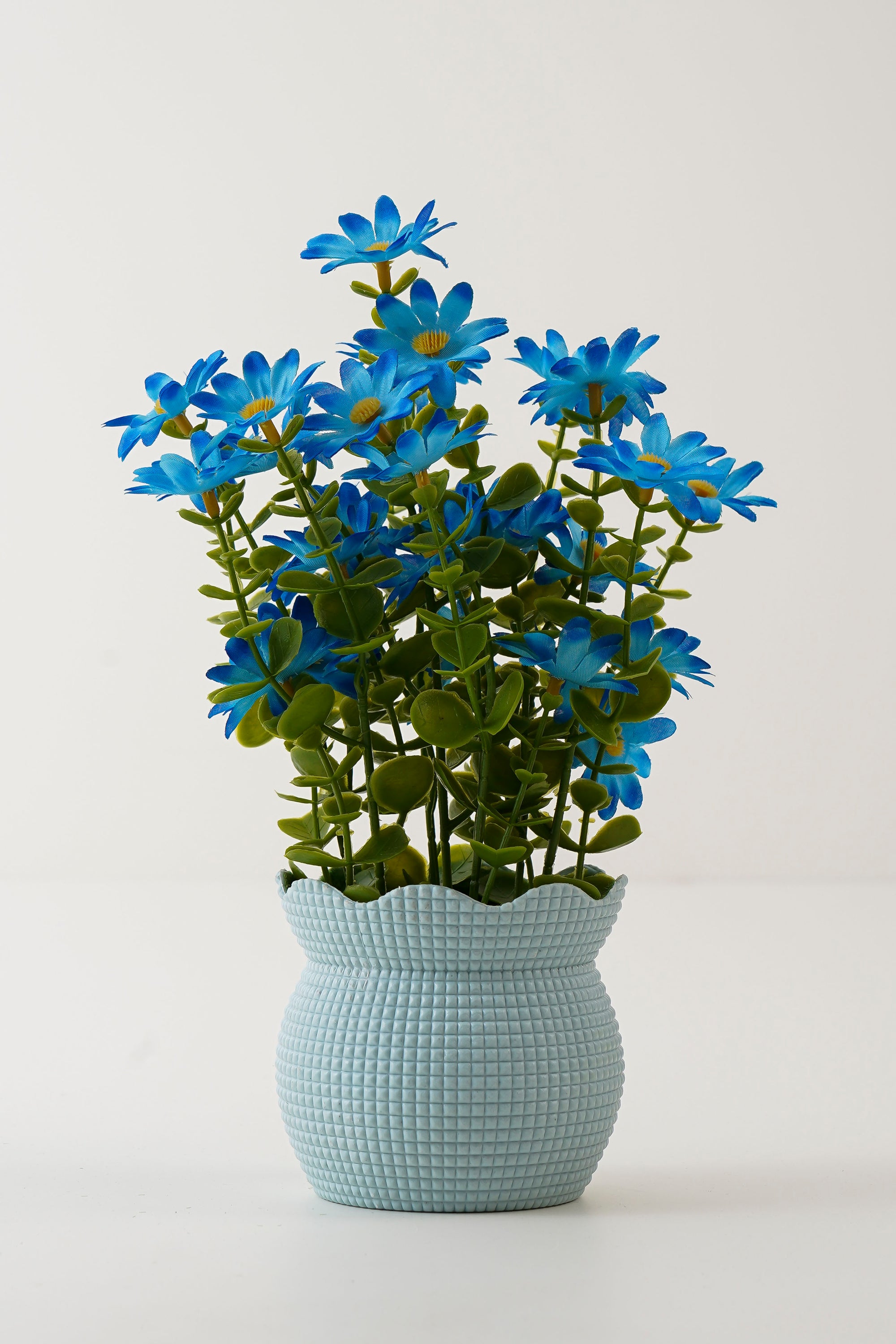 Blue Artificial Flower Plant
