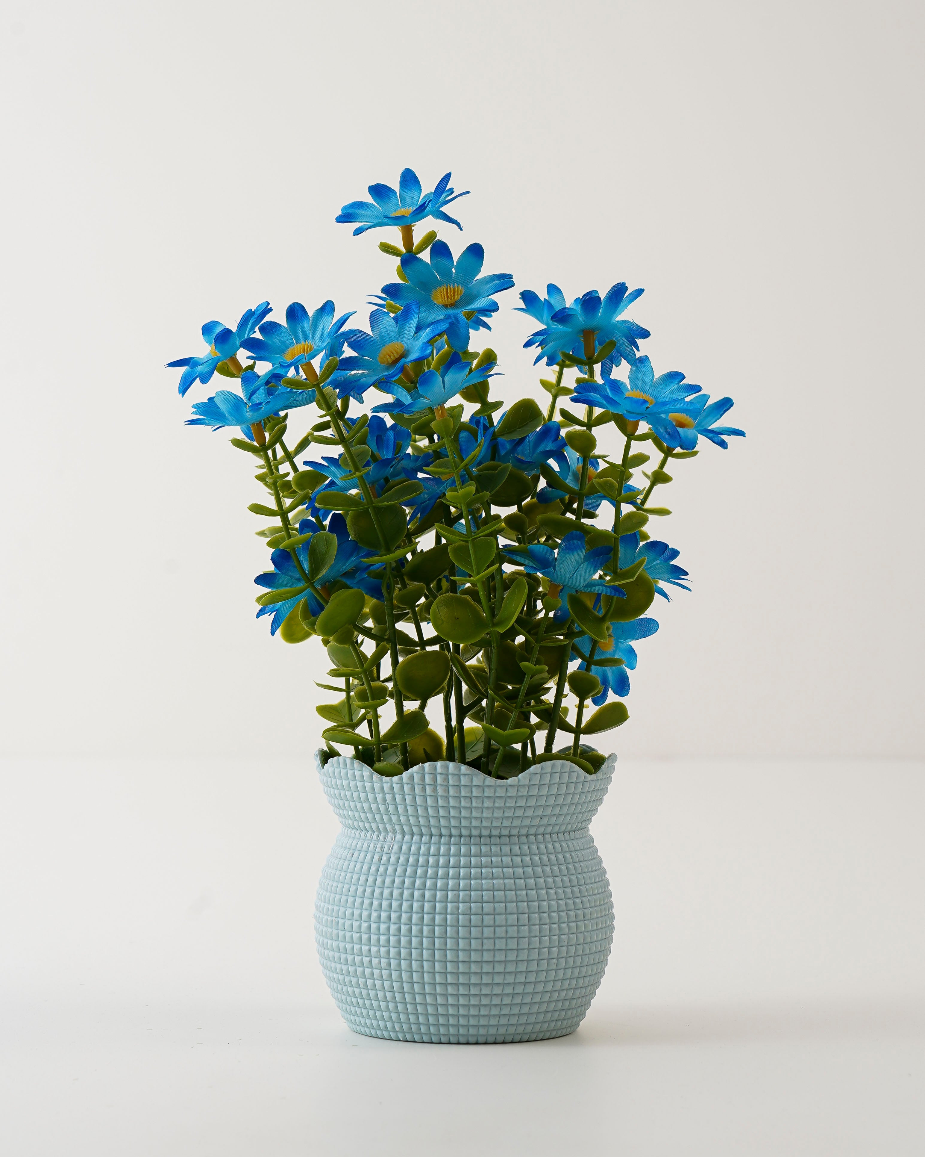 Blue Artificial Flower Plant