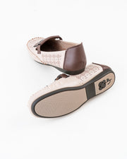 Dr. Shoes Ladies Flat Shoe - Cream