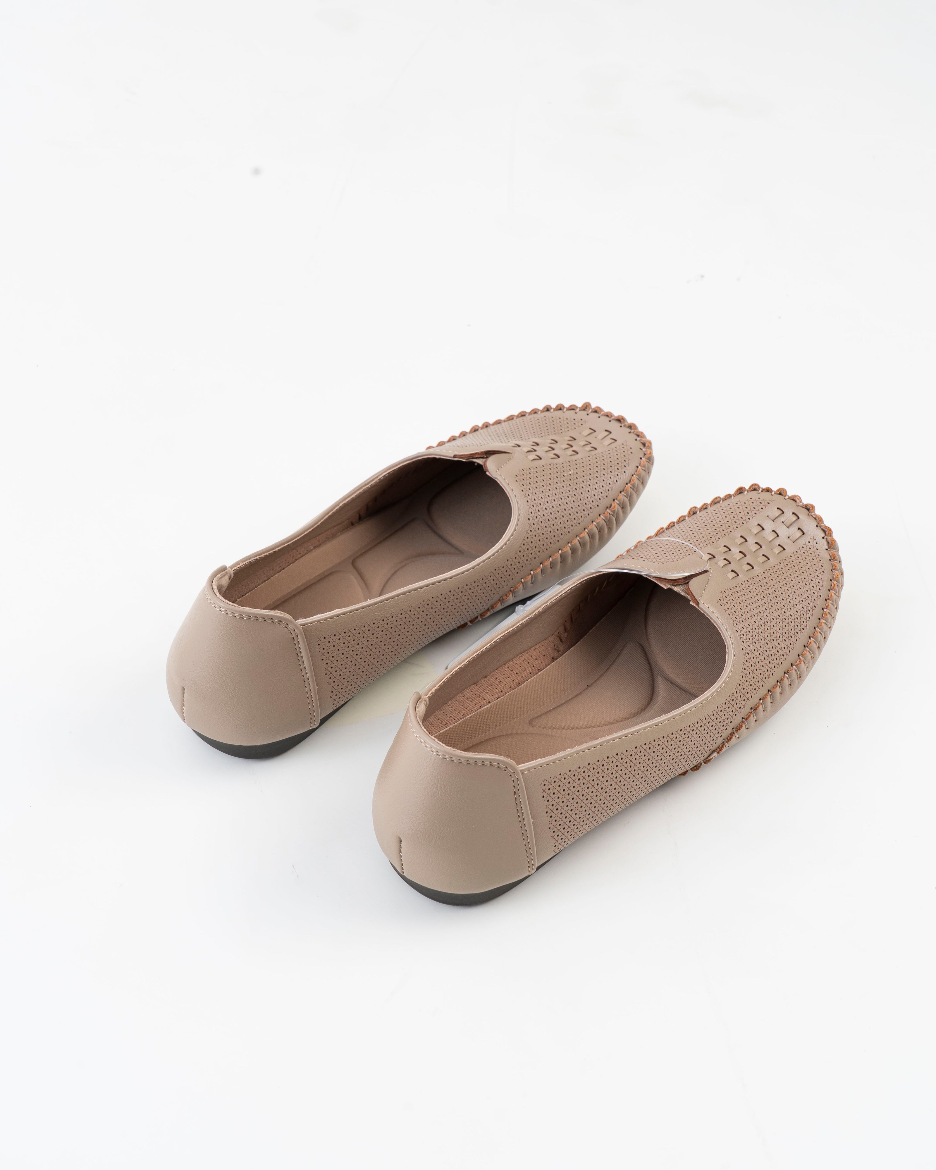 Dr. Shoes Ladies Flat Loafer - Khaki Gold