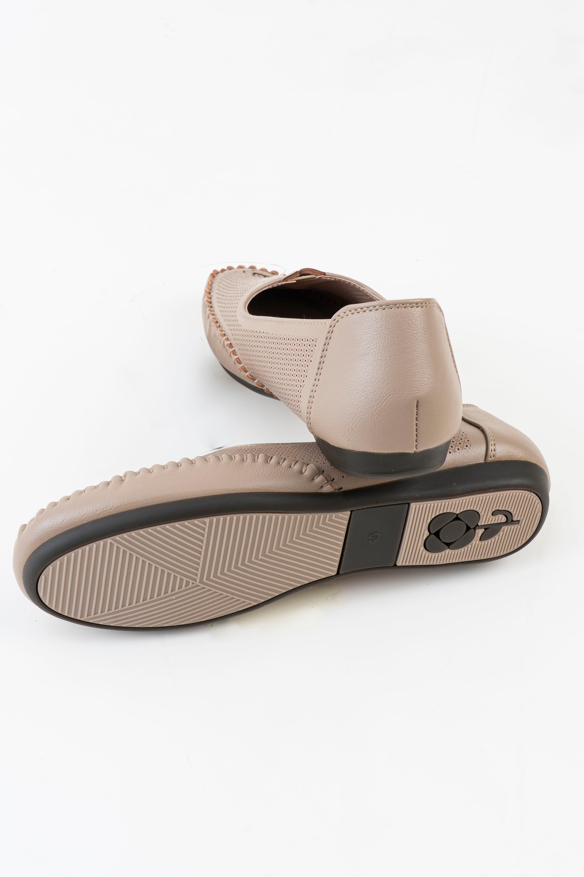 Dr. Shoes Ladies Flat Loafer - Khaki Gold