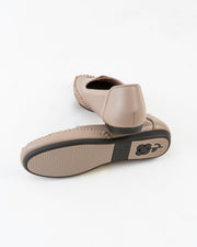 Dr. Shoes Ladies Flat Loafer - Khaki Gold