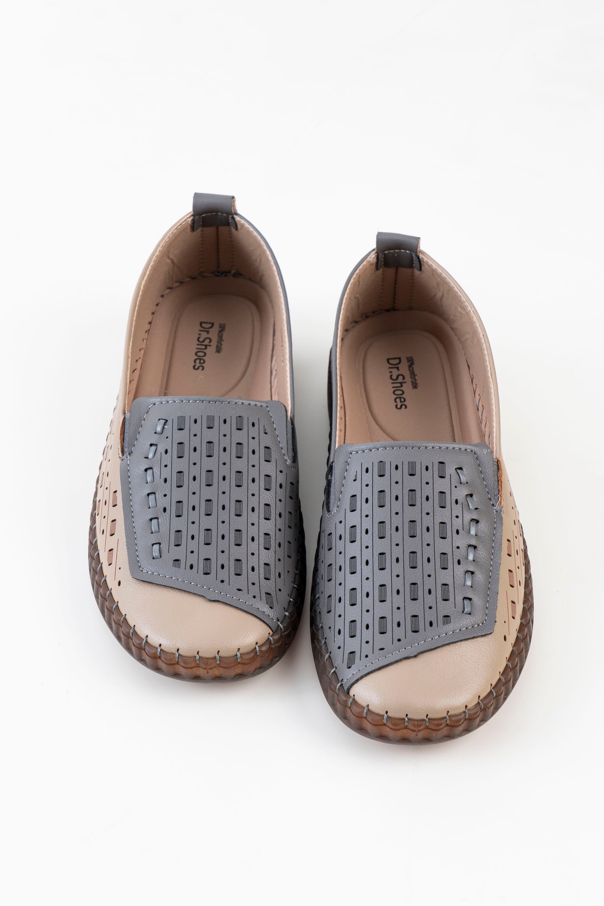 Dr. Shoes Ladies Semi Hill Loafer - Beige Gray
