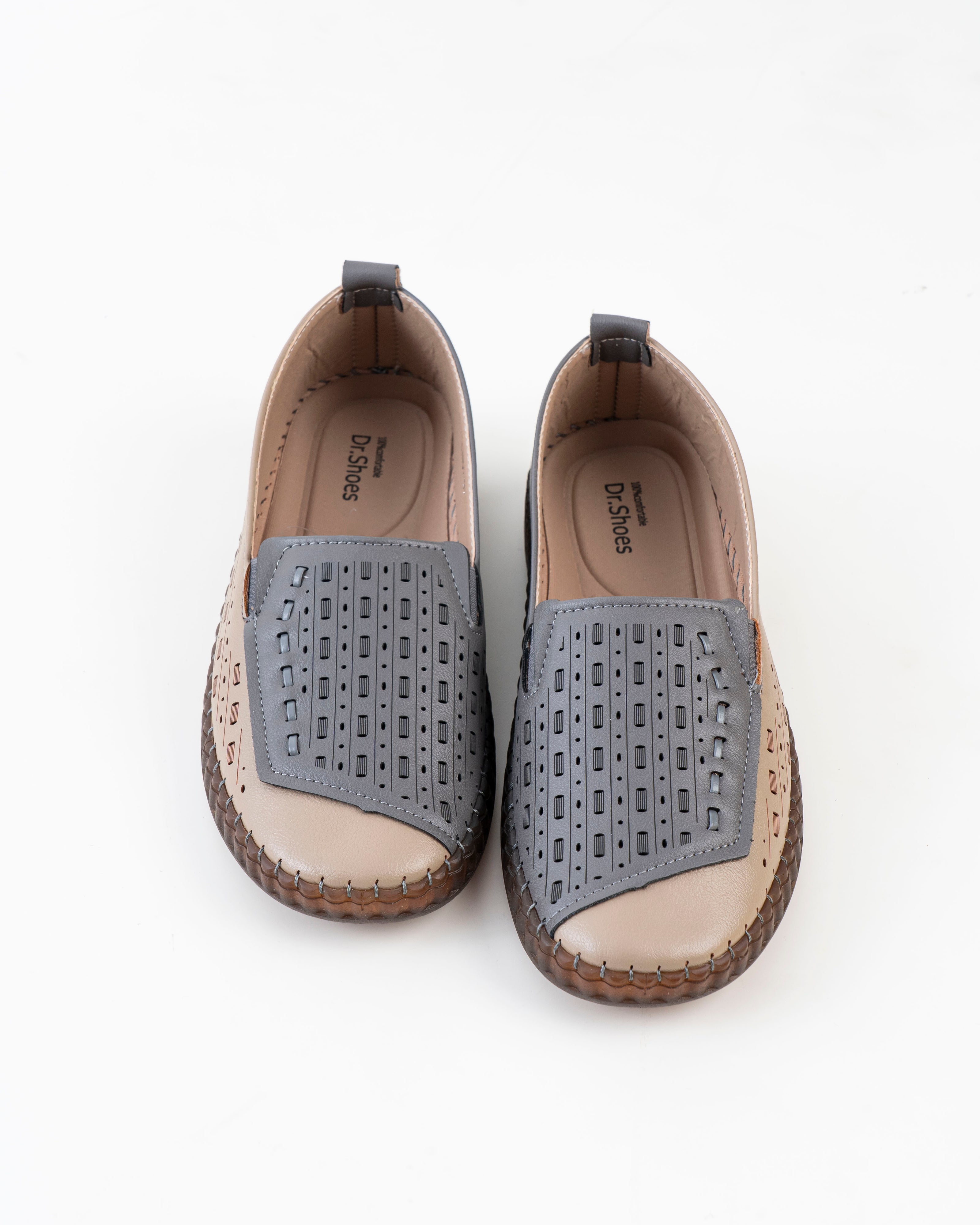 Dr. Shoes Ladies Semi Hill Loafer - Beige Gray