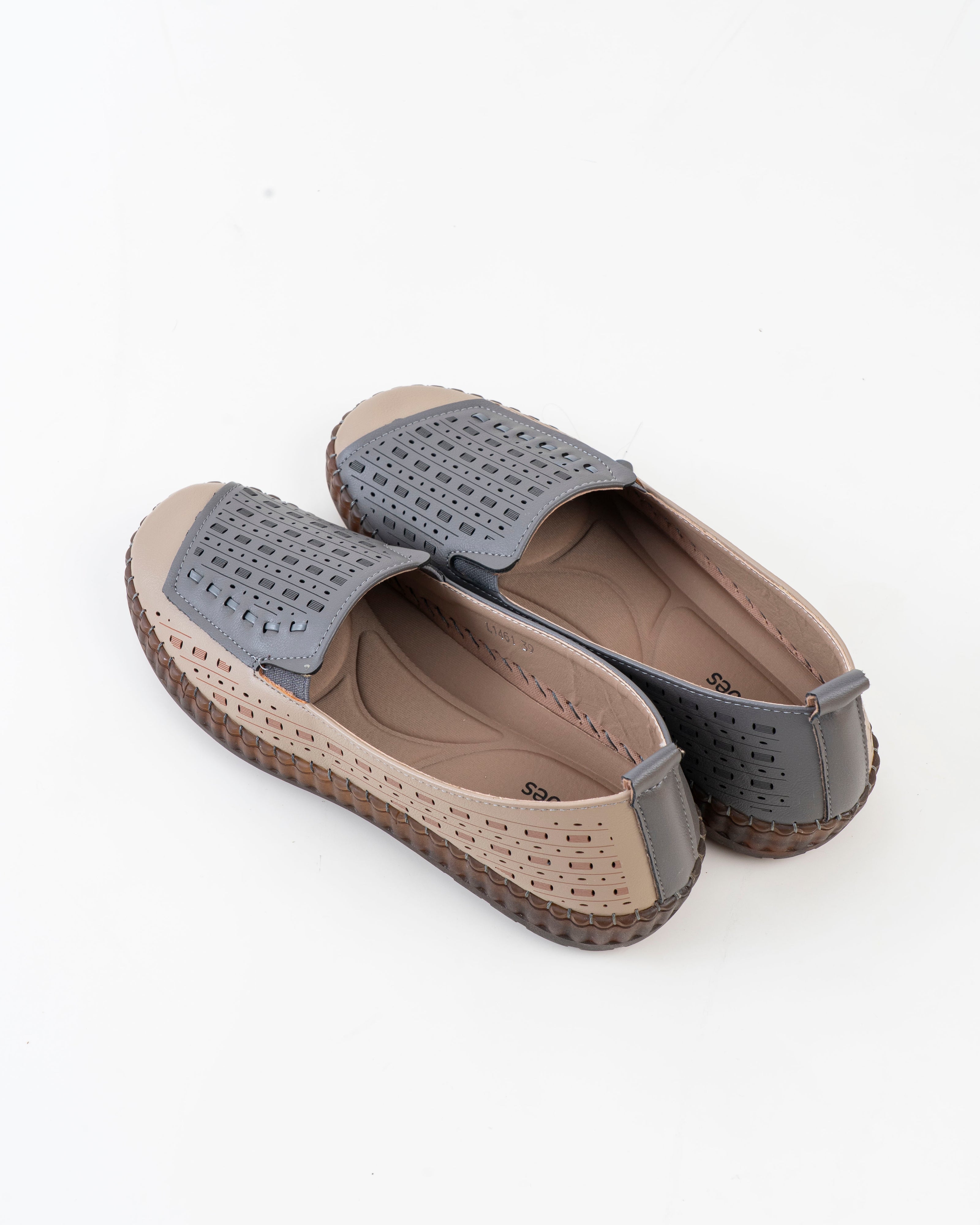 Dr. Shoes Ladies Semi Hill Loafer - Beige Gray