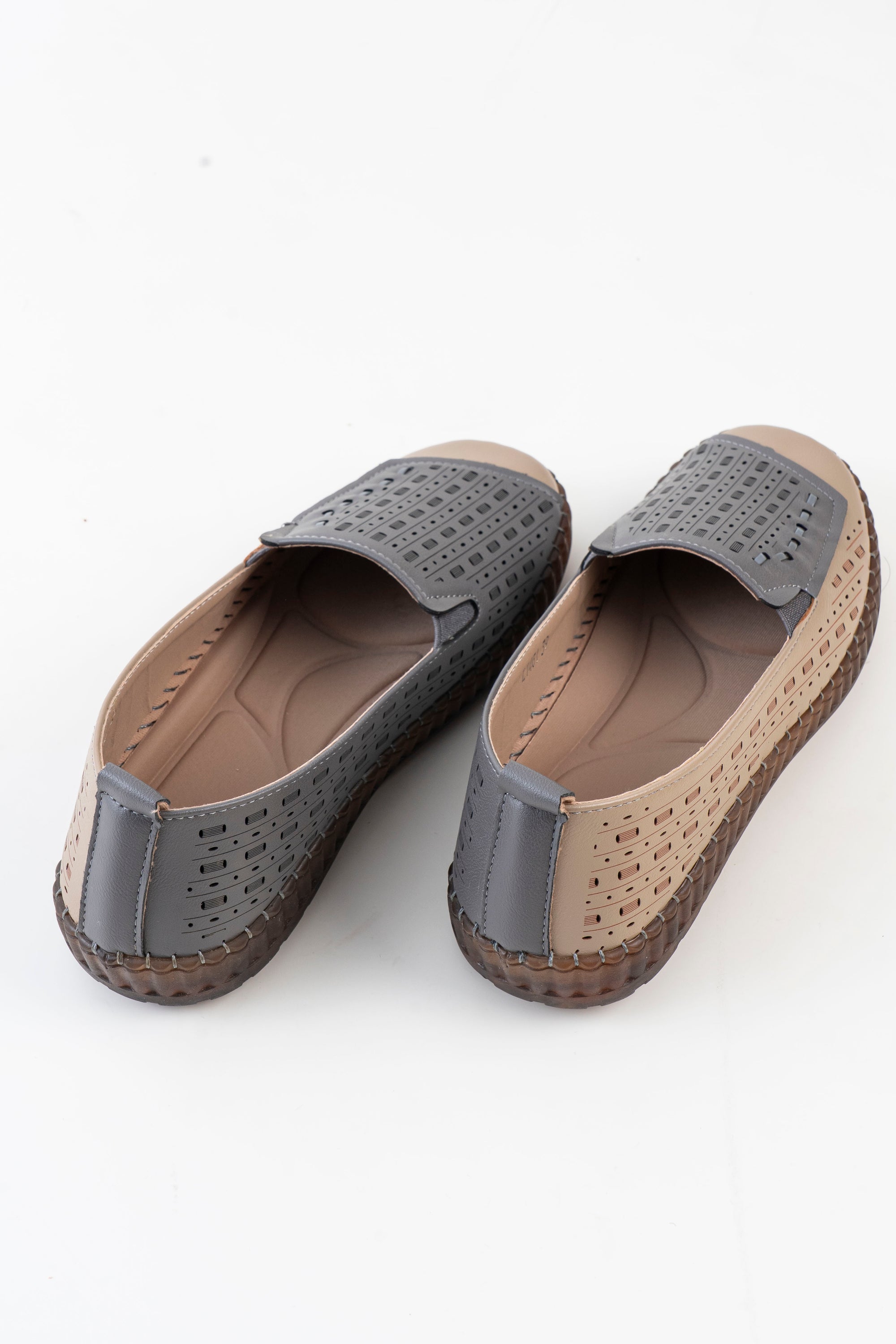 Dr. Shoes Ladies Semi Hill Loafer - Beige Gray