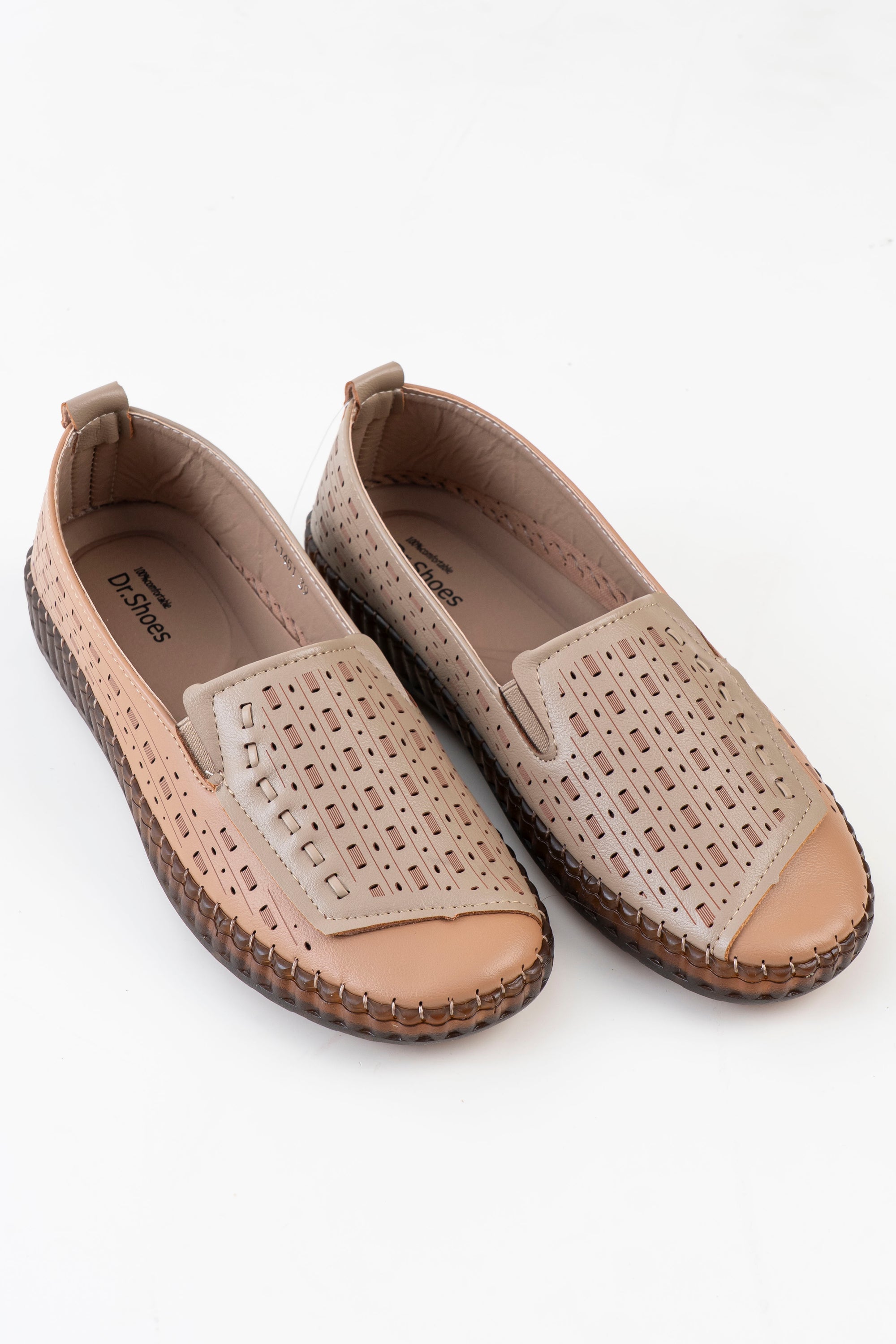 Dr. Shoes Ladies Semi Hill Loafer - Beige