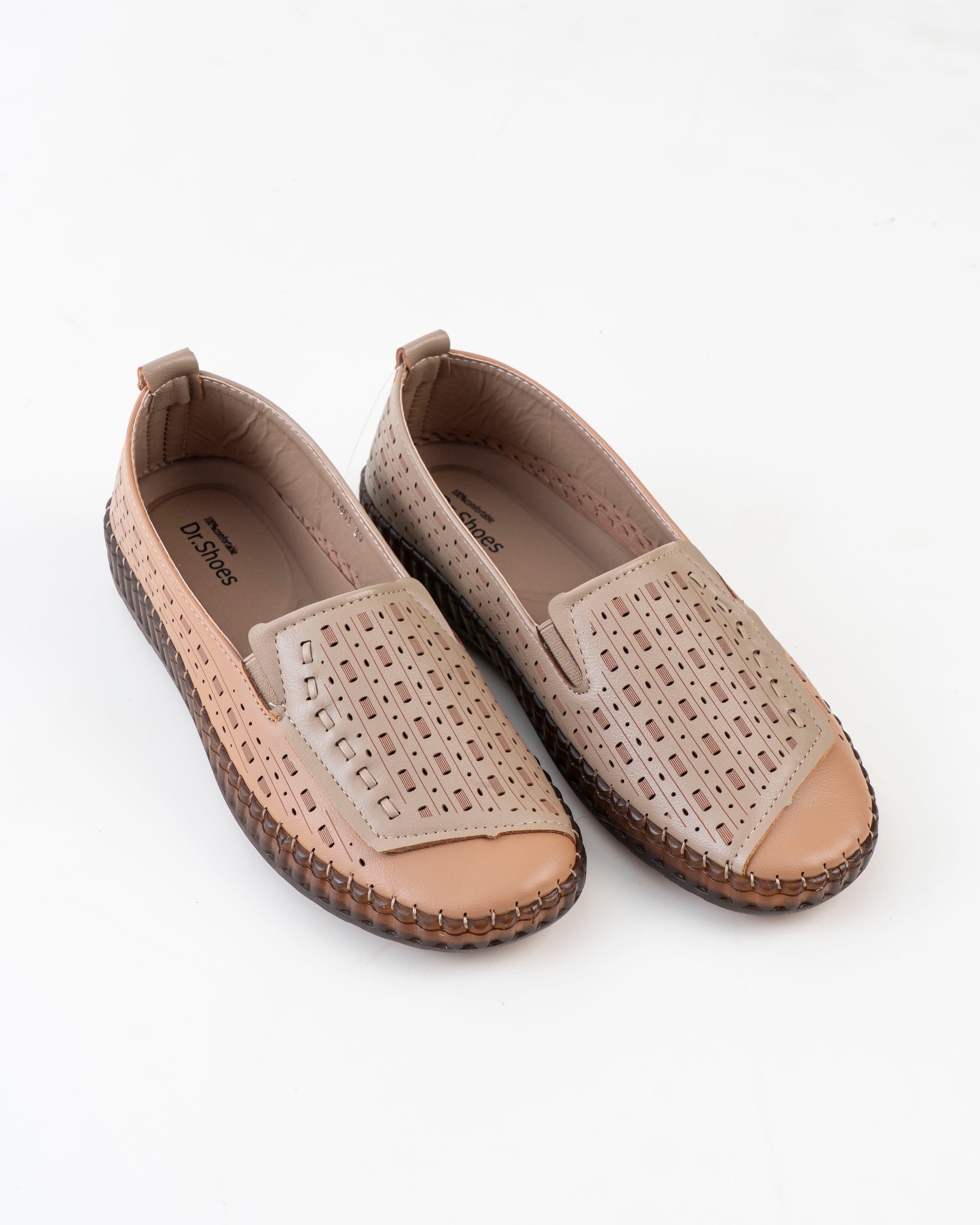 Dr. Shoes Ladies Semi Hill Loafer - Beige