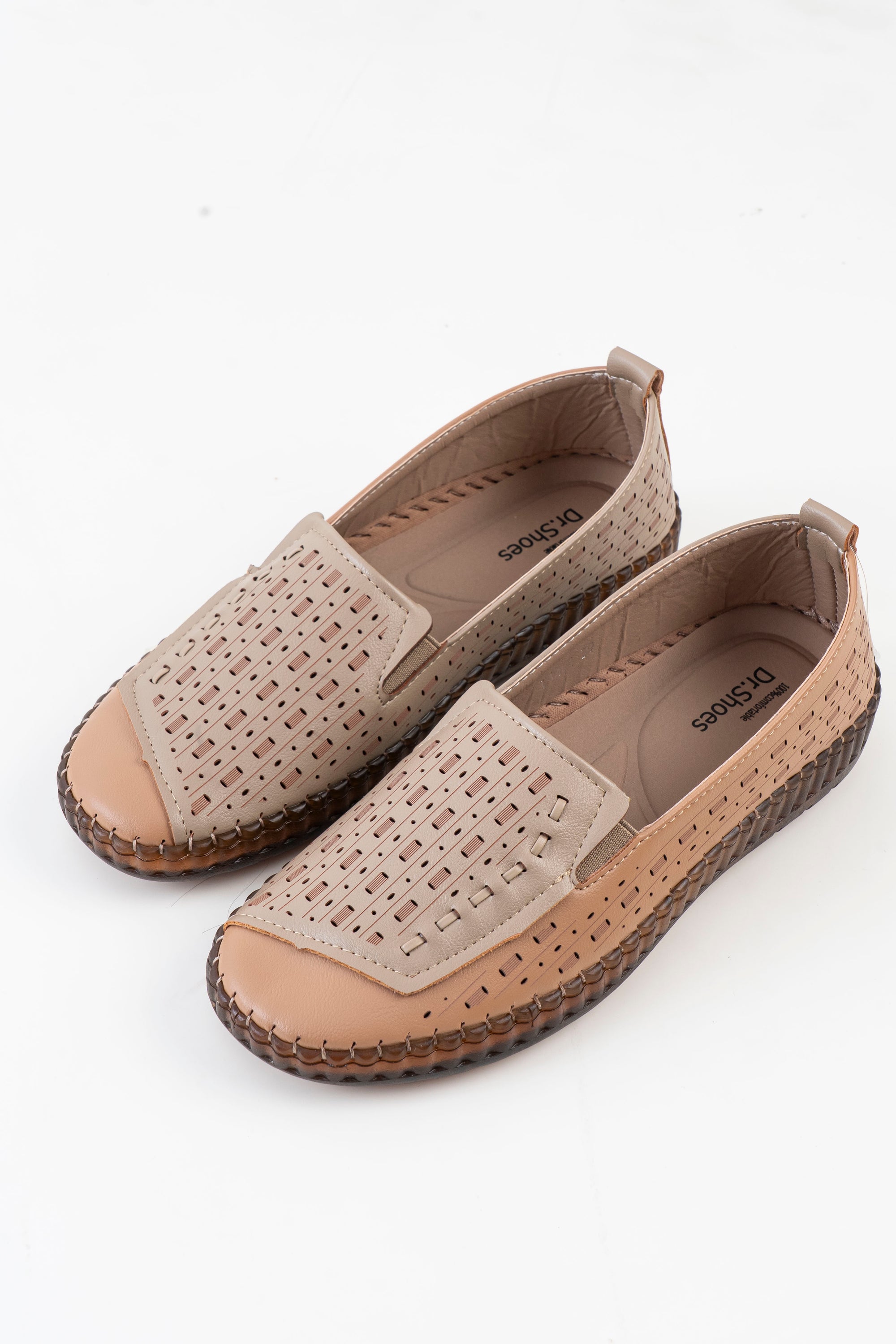 Dr. Shoes Ladies Semi Hill Loafer - Beige