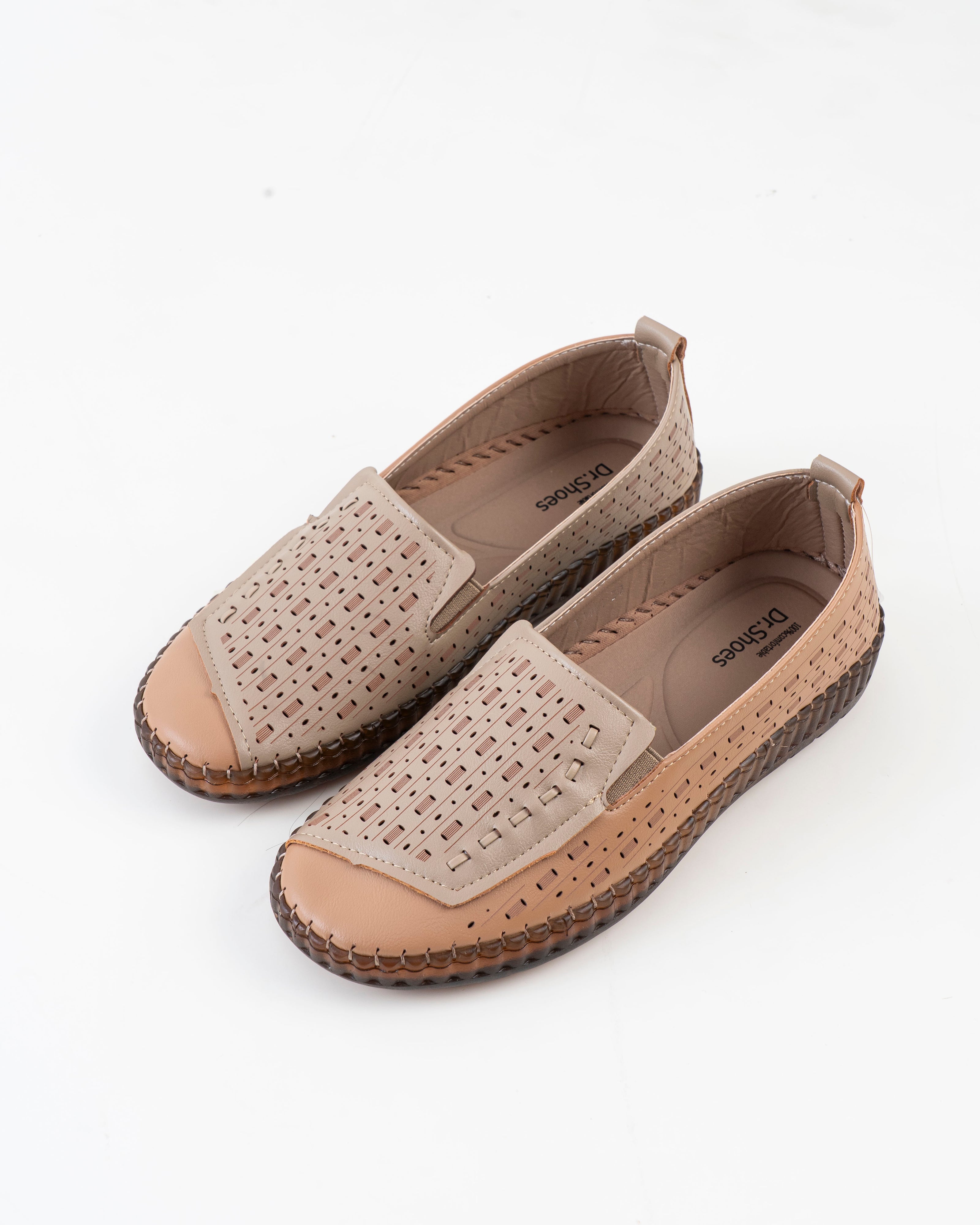 Dr. Shoes Ladies Semi Hill Loafer - Beige