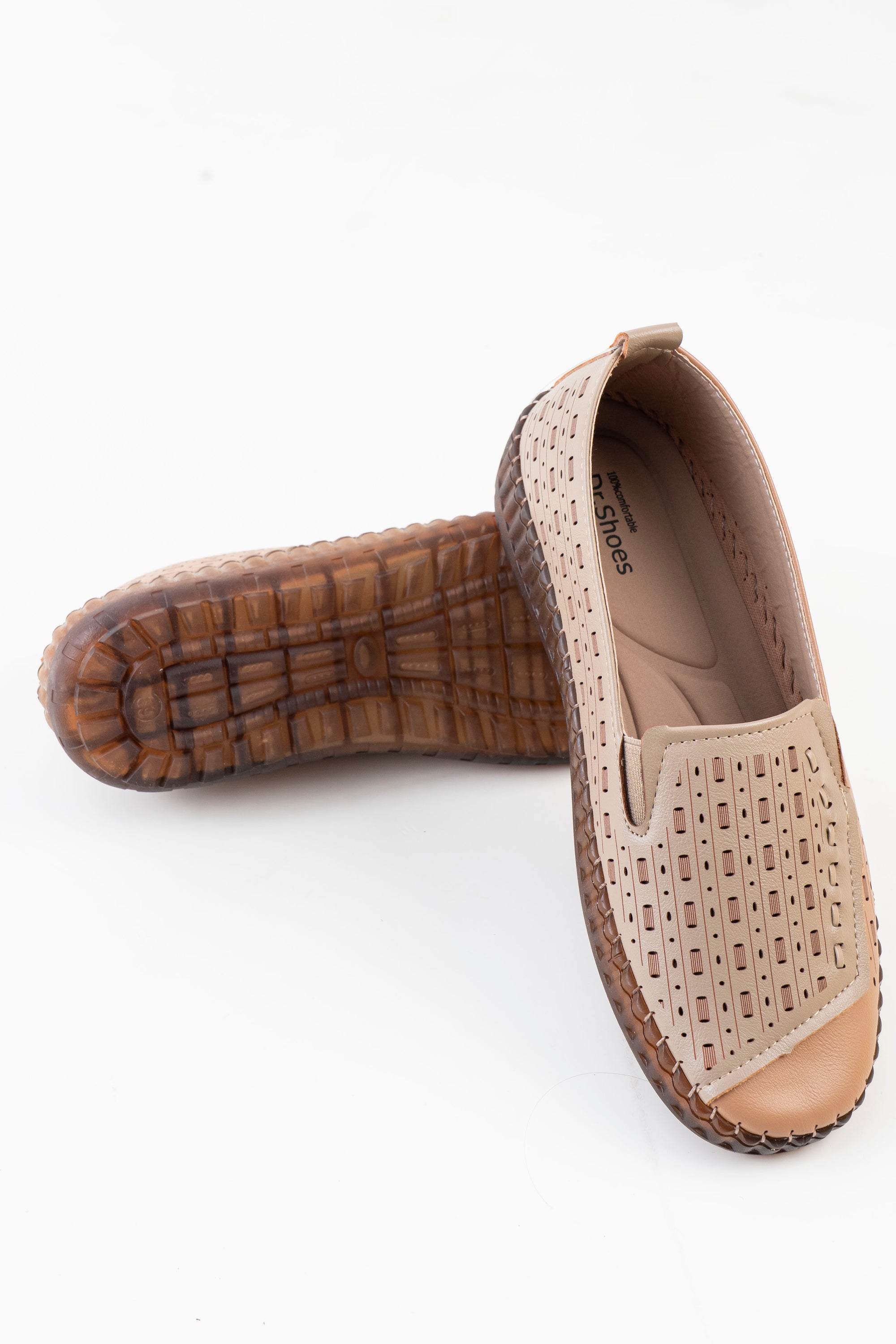 Dr. Shoes Ladies Semi Hill Loafer - Beige