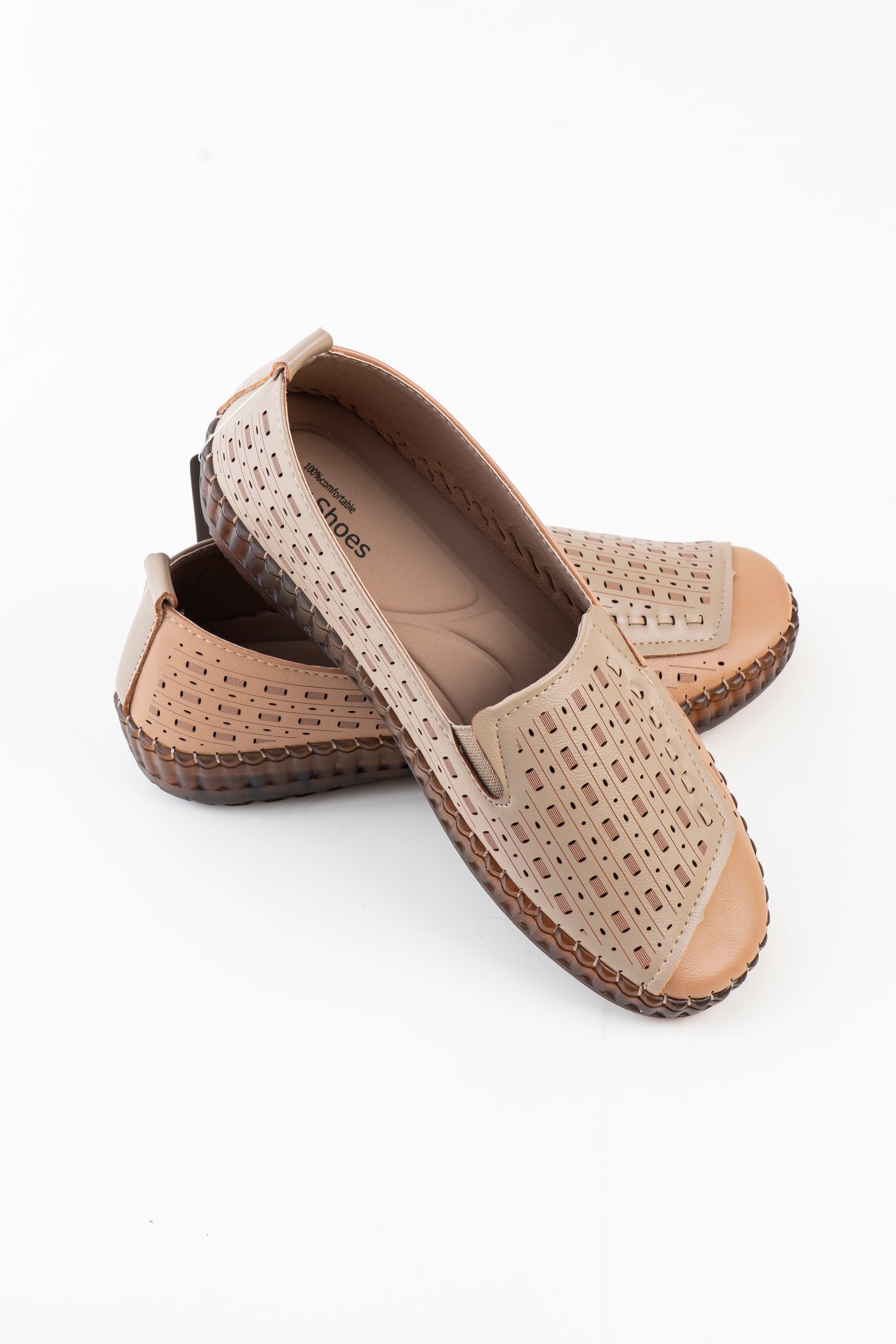 Dr. Shoes Ladies Semi Hill Loafer - Beige