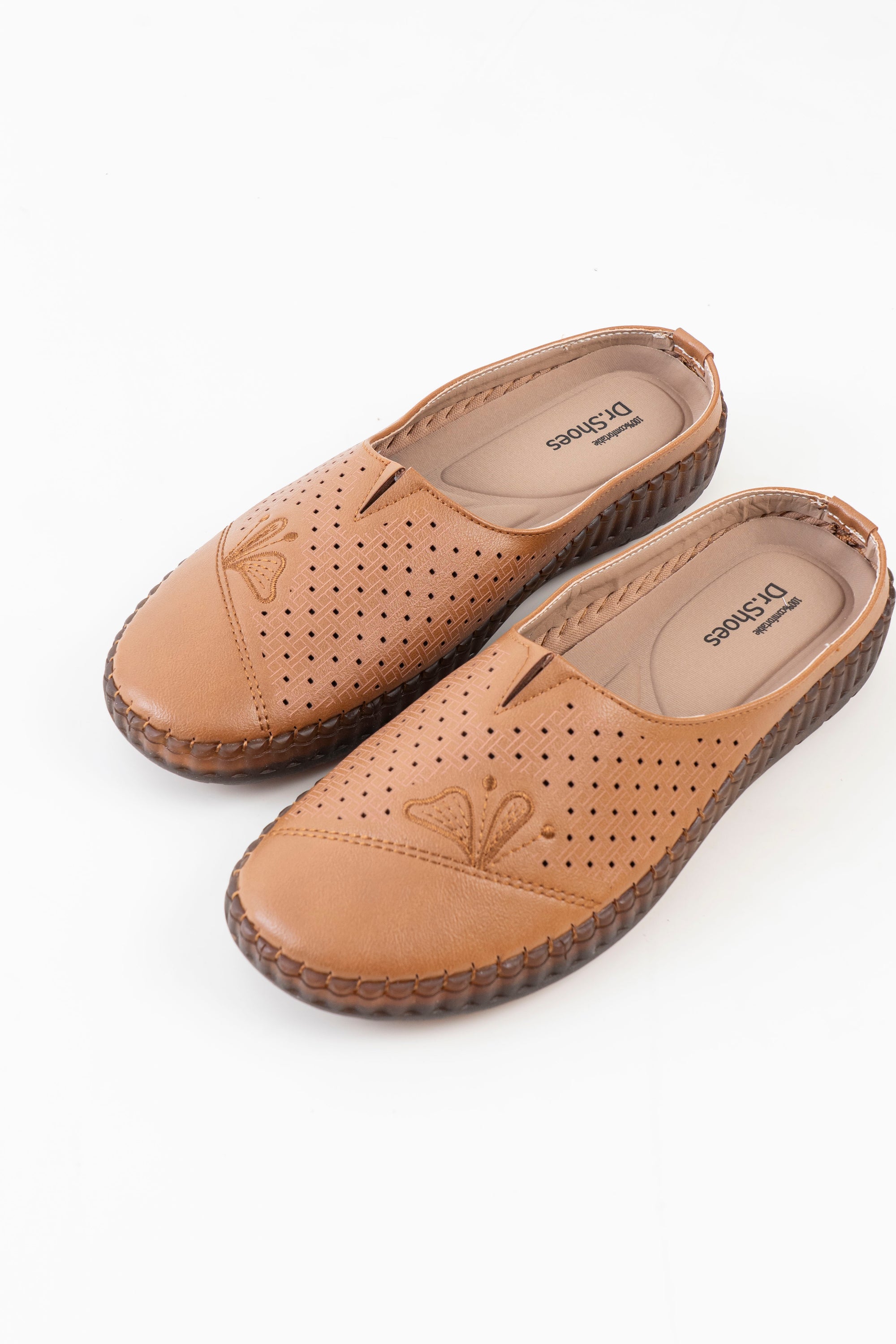 Dr. Shoes Ladies Half Shoe - Camel
