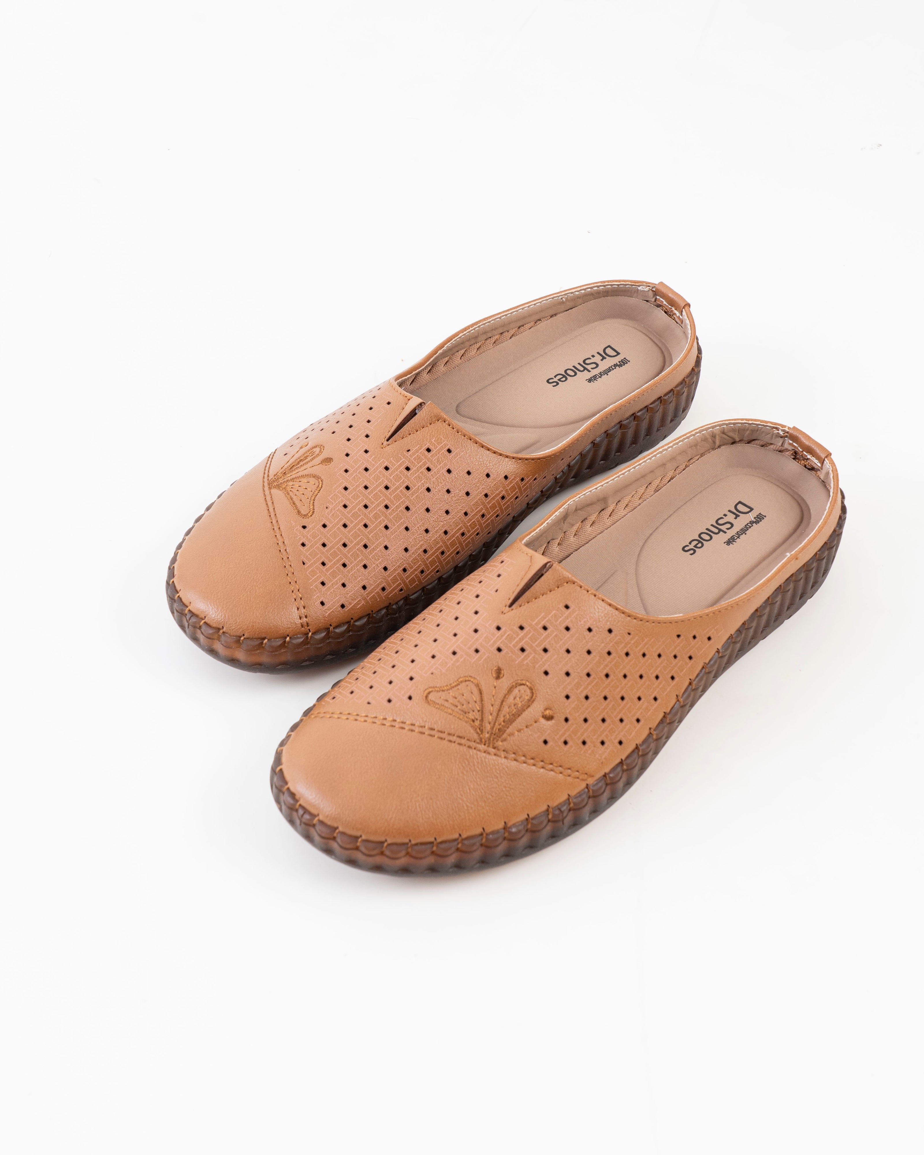 Dr. Shoes Ladies Half Shoe - Camel