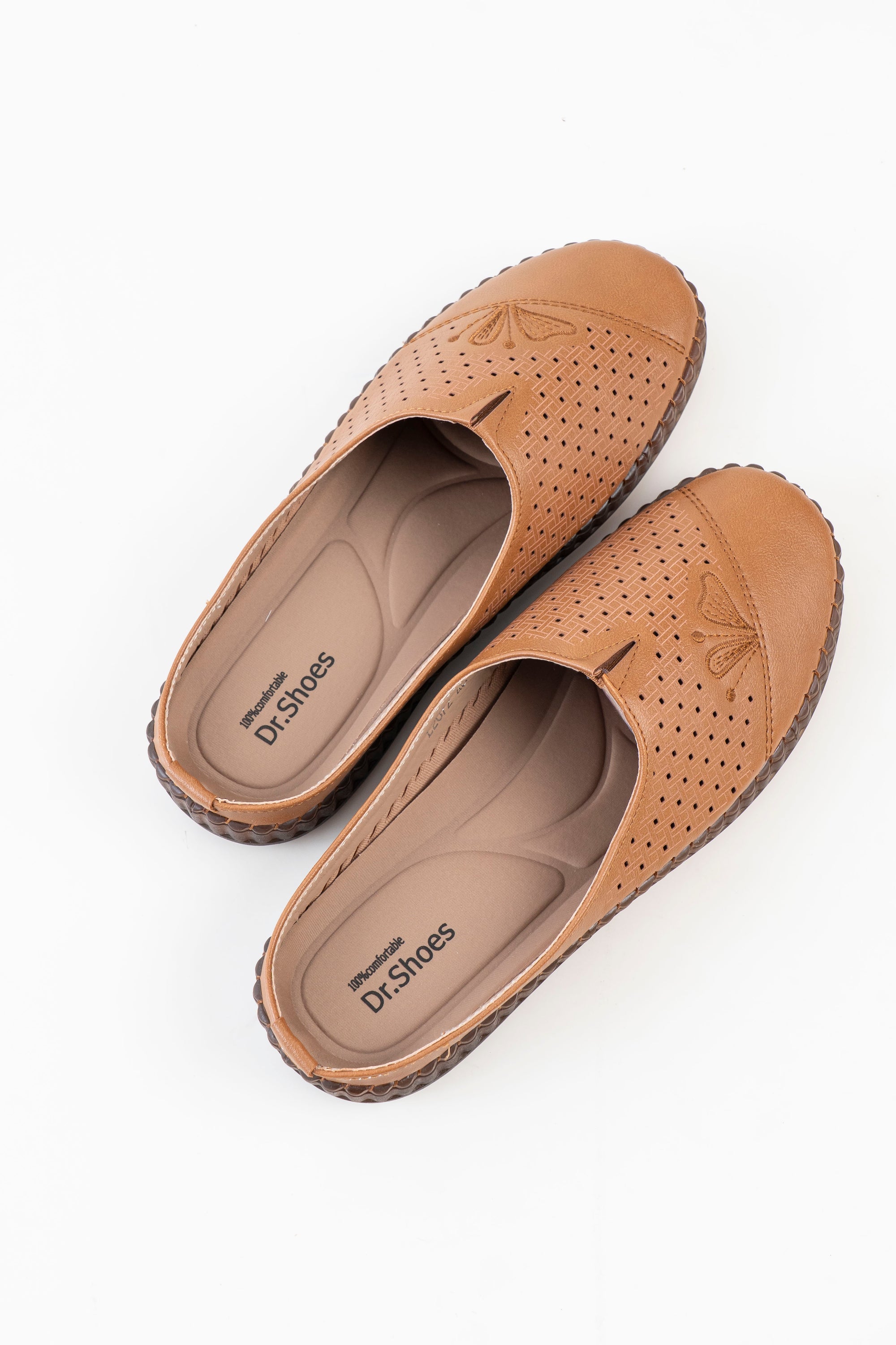 Dr. Shoes Ladies Half Shoe - Camel