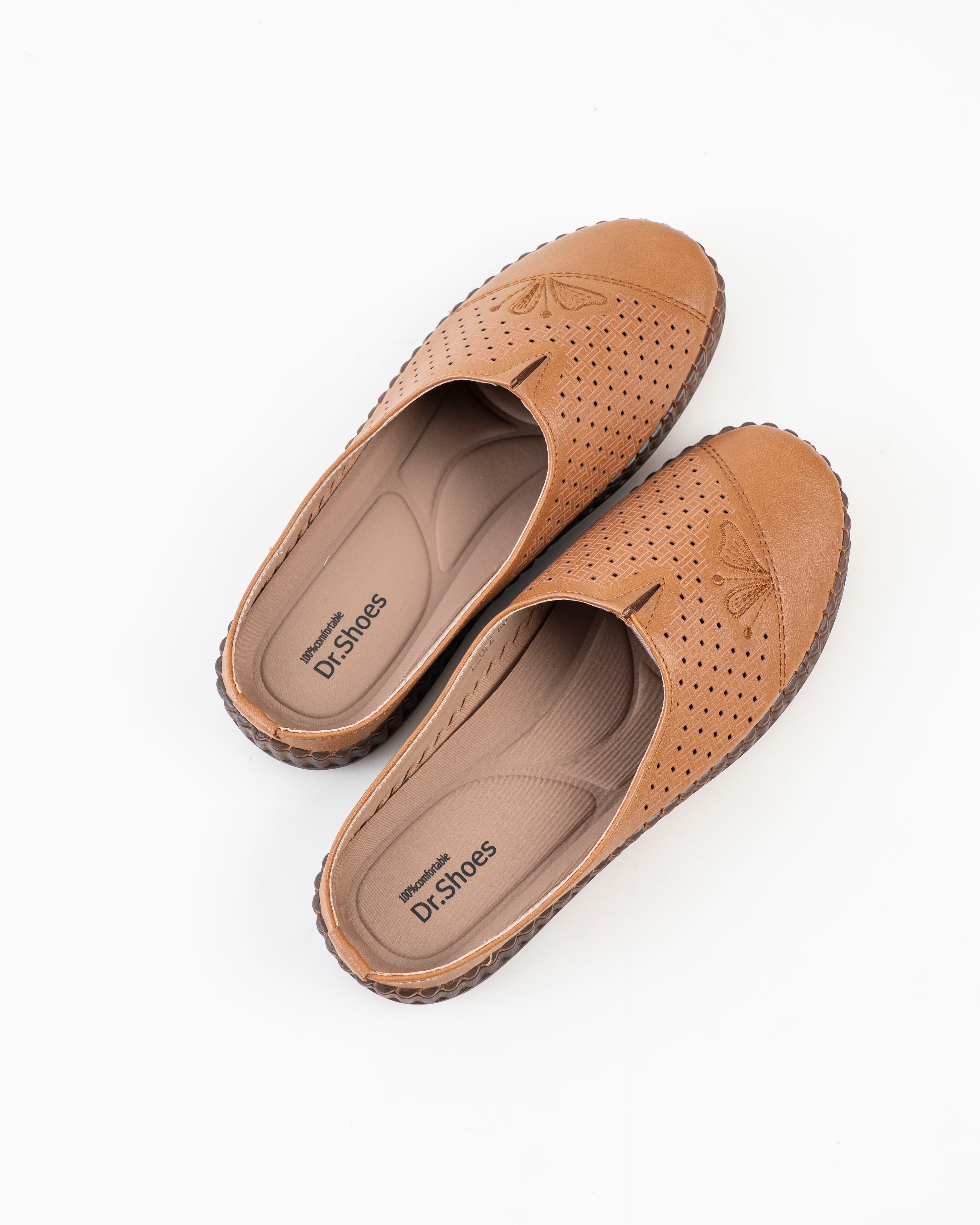Dr. Shoes Ladies Half Shoe - Camel