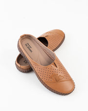 Dr. Shoes Ladies Half Shoe - Camel
