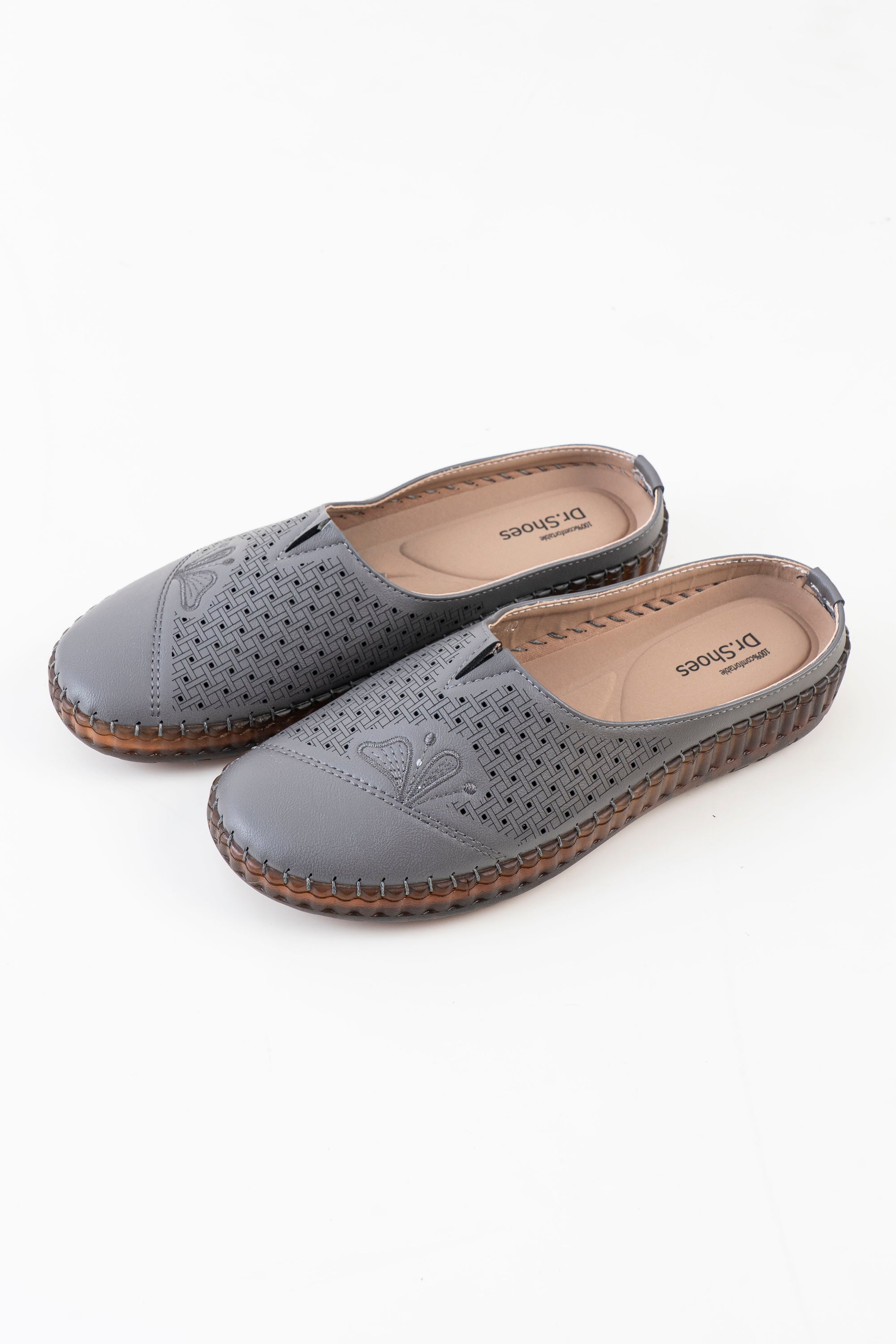 Dr. Shoes Ladies Half Shoe - Grey