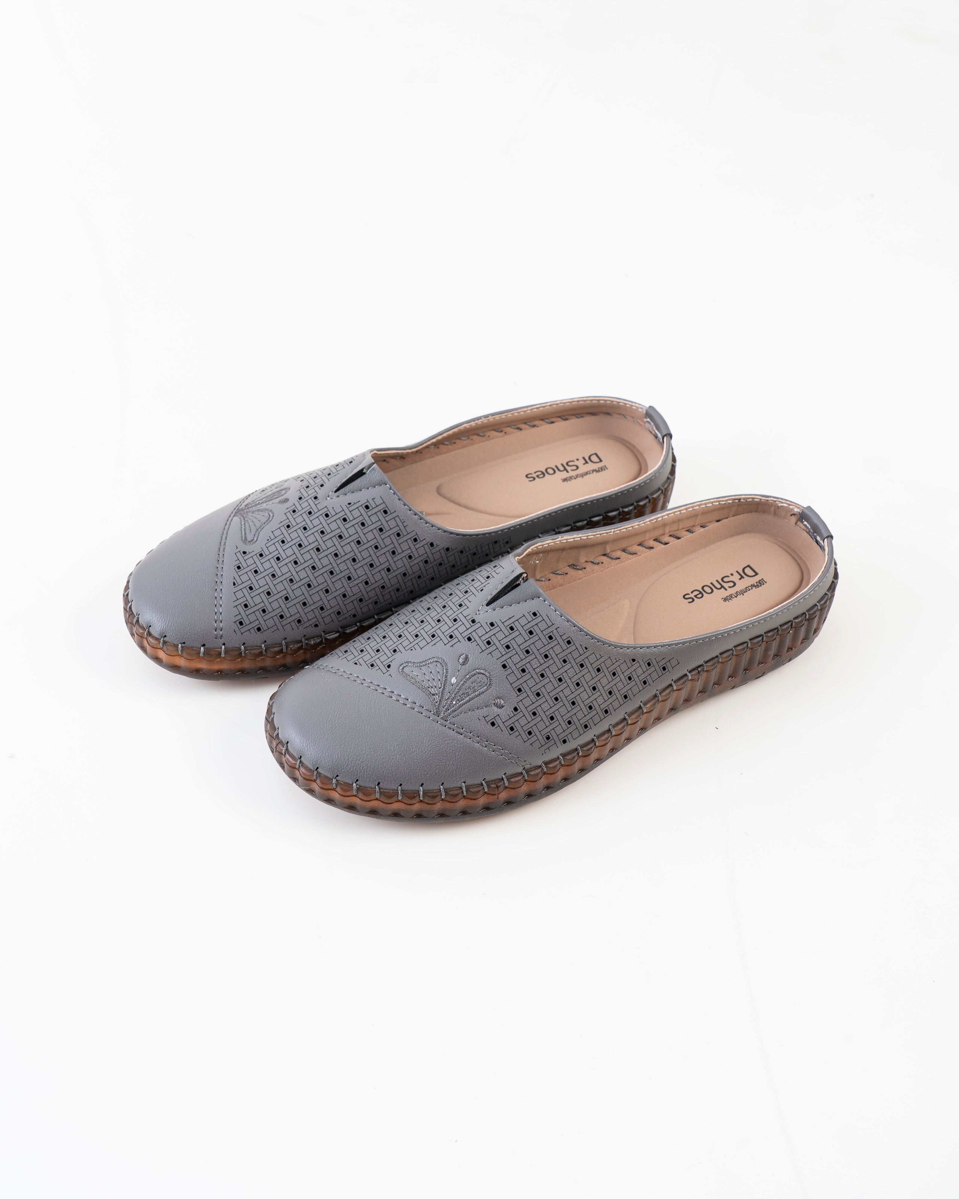 Dr. Shoes Ladies Half Shoe - Grey