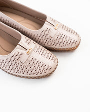 Dr. Shoes Ladies Loafer Flat - Beige