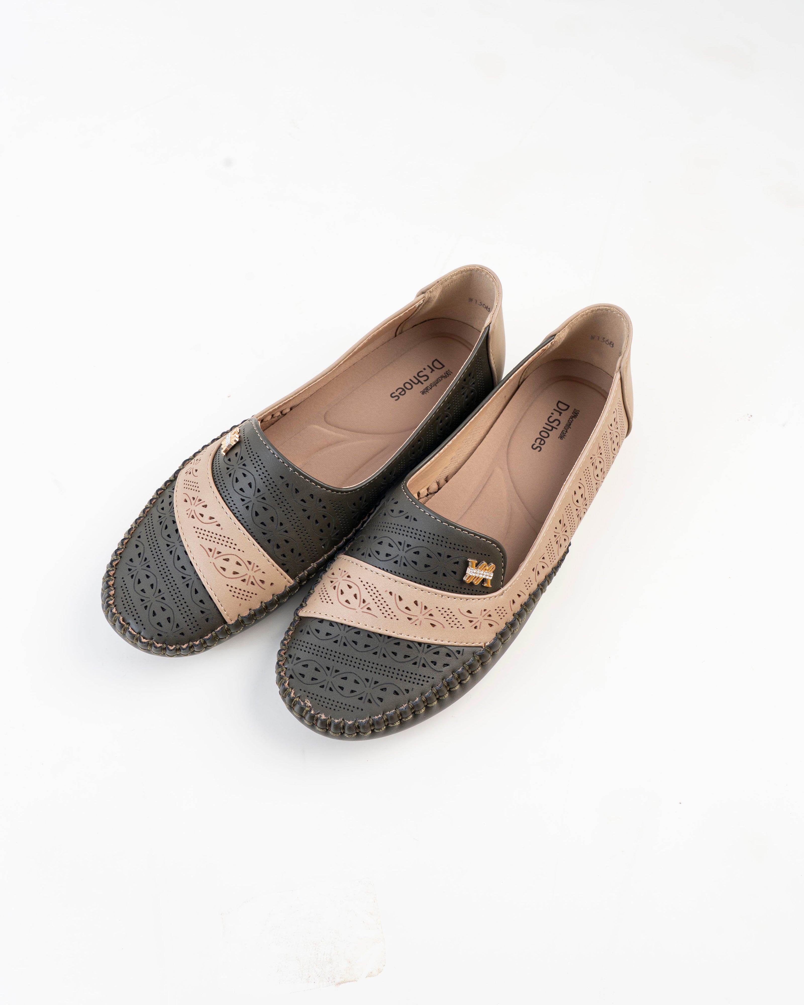 Dr. Shoes Ladies Flat Loafer - Olive