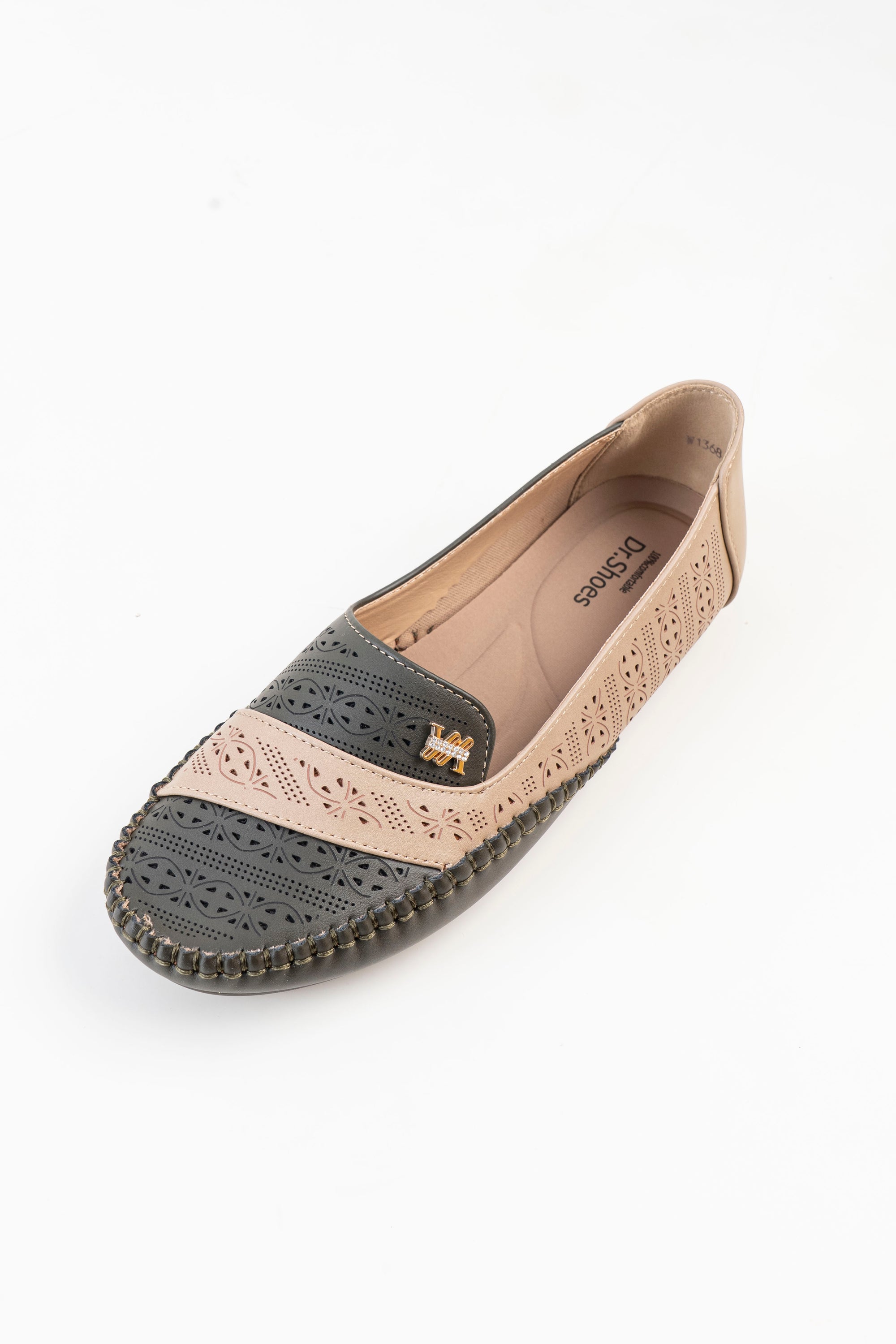 Dr. Shoes Ladies Flat Loafer - Olive