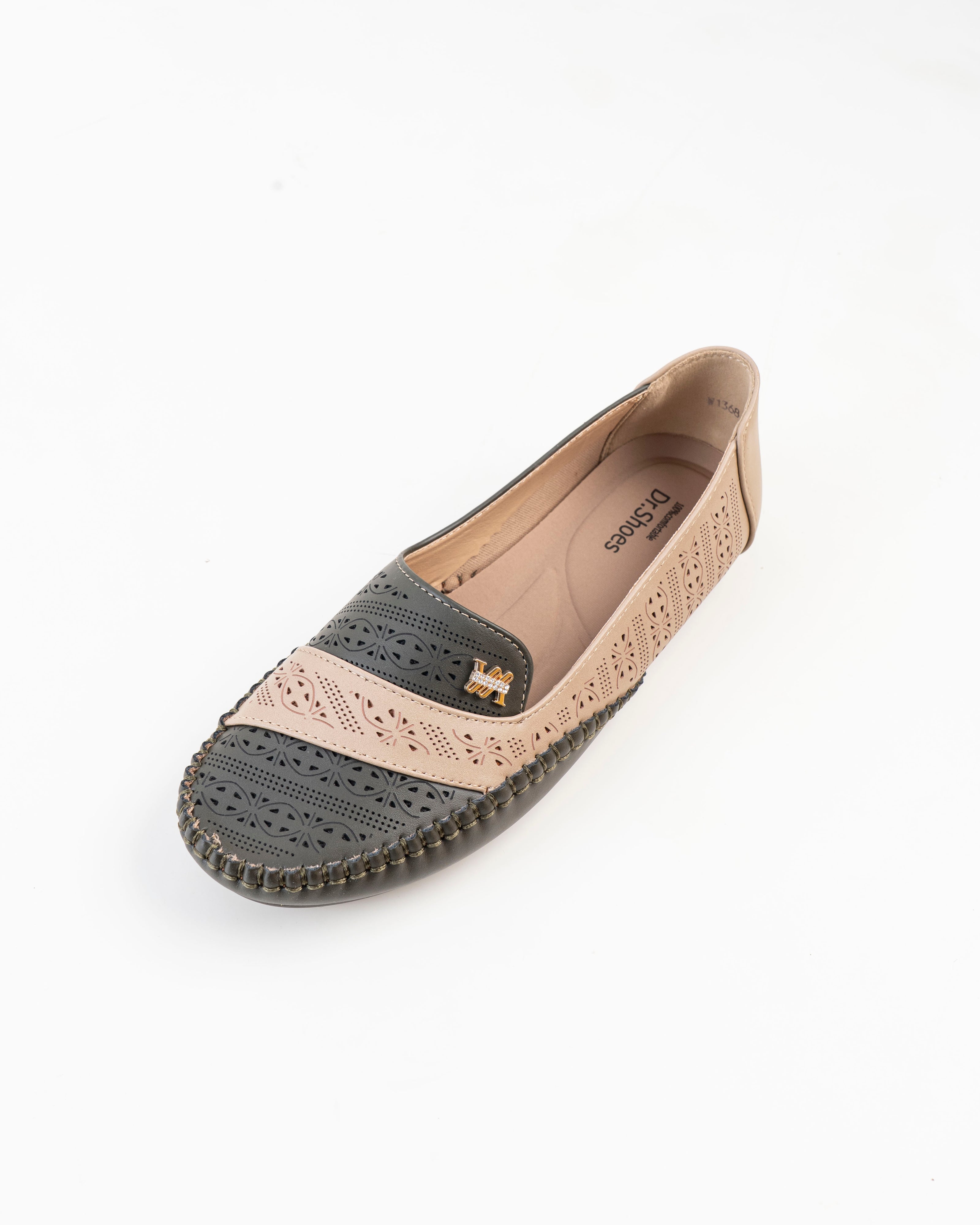 Dr. Shoes Ladies Flat Loafer - Olive
