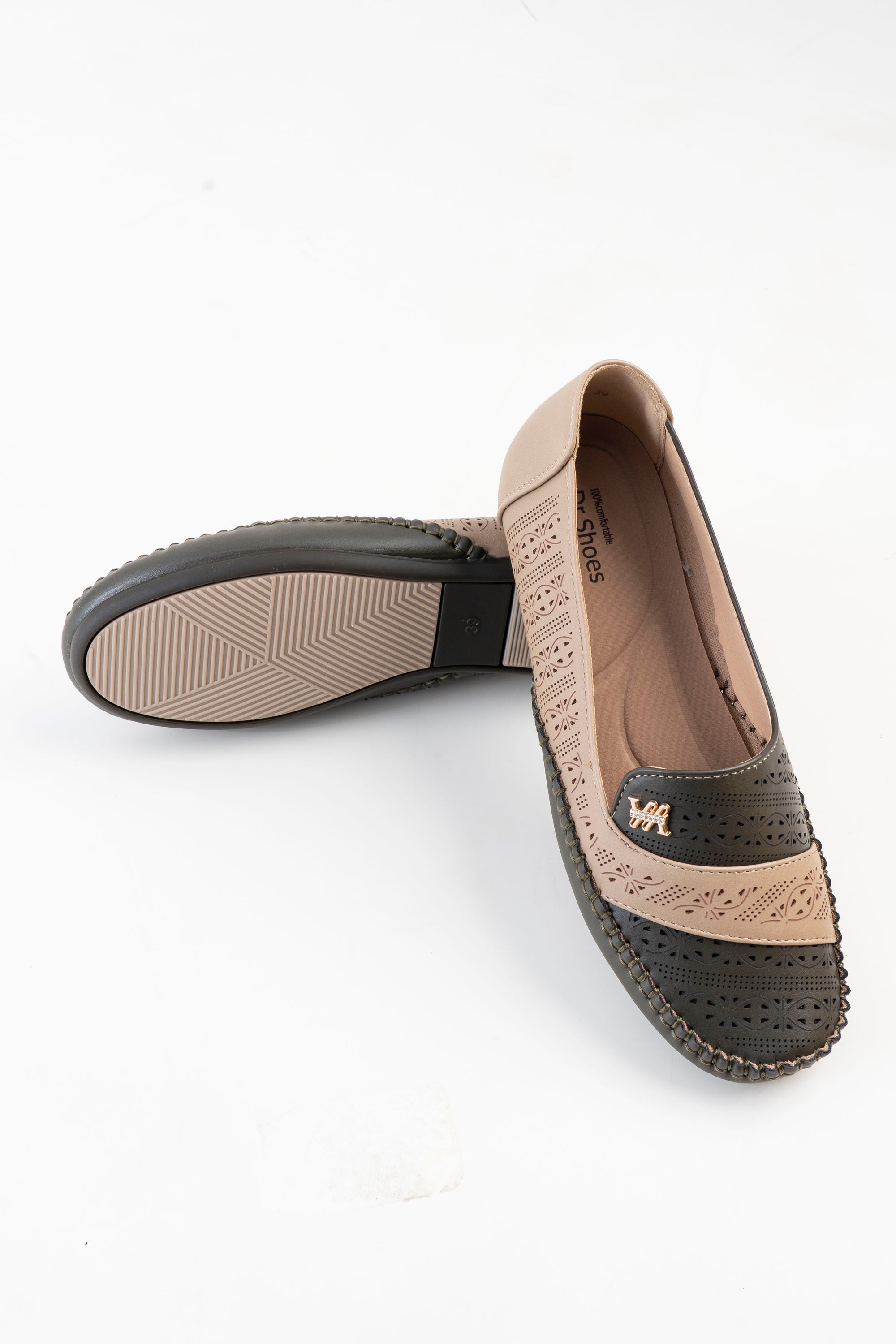 Dr. Shoes Ladies Flat Loafer - Olive