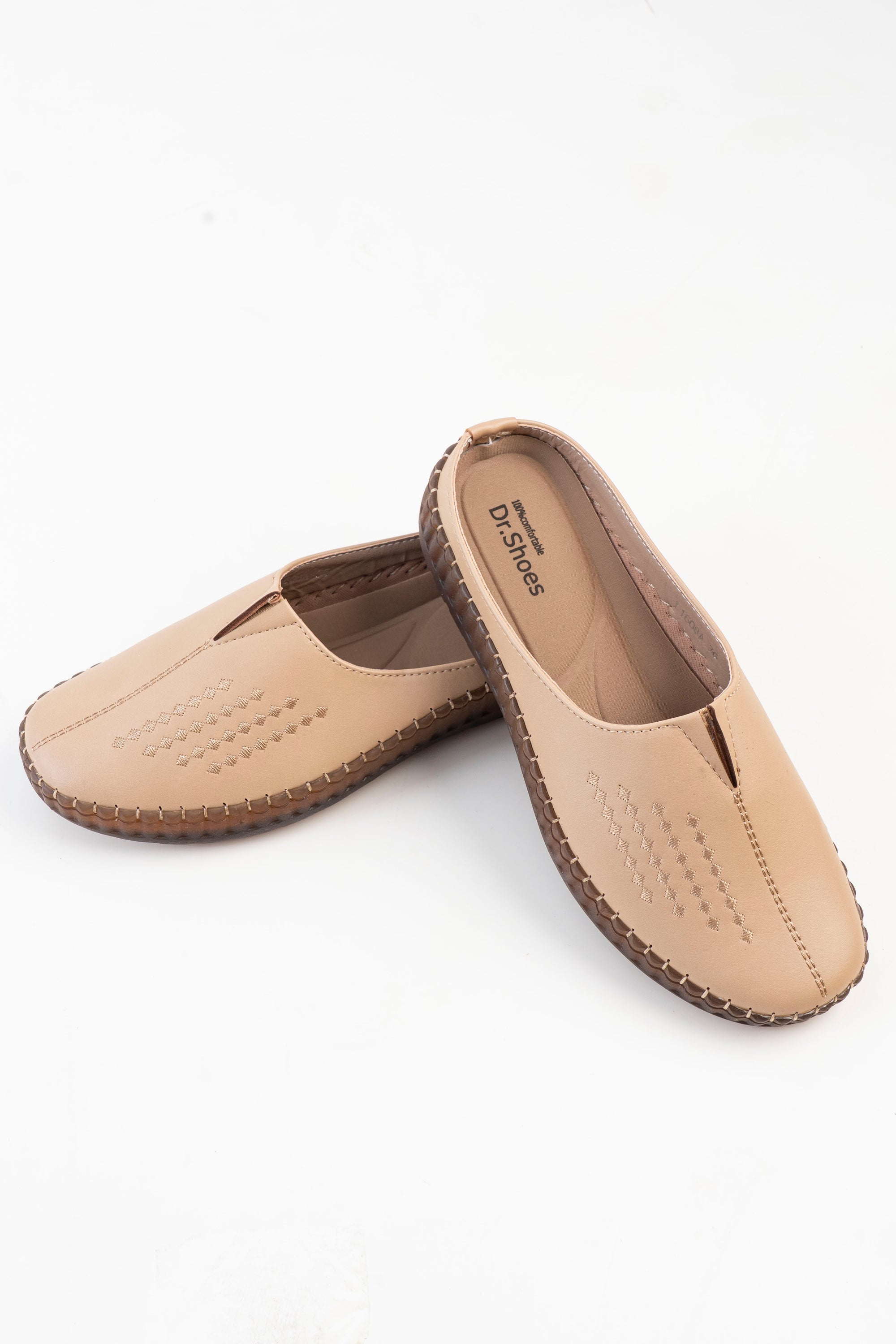 Dr. Shoes Ladies Half Shoe - Beige
