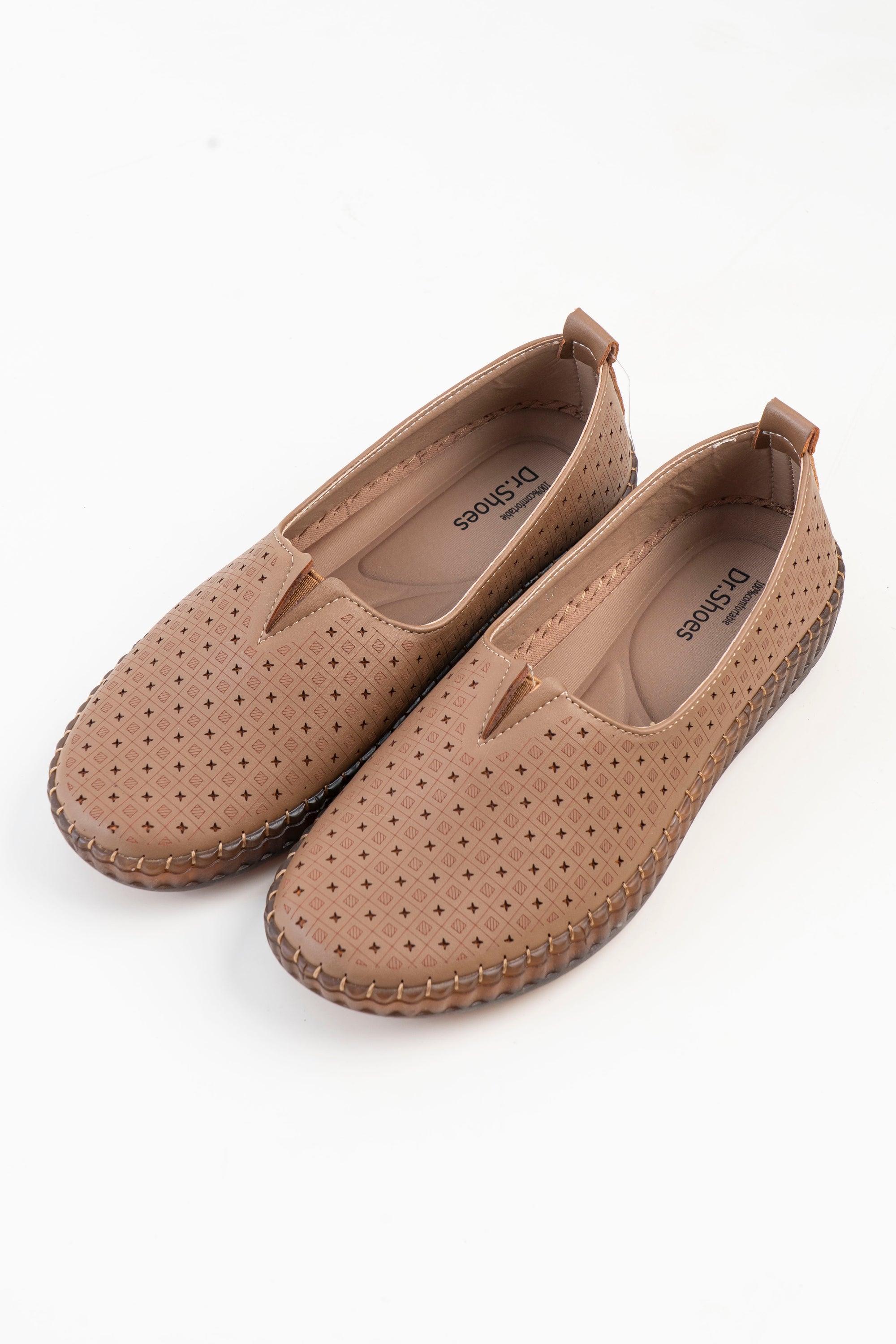 Dr. Shoes Ladies Semi Hill Loafer - Khaki