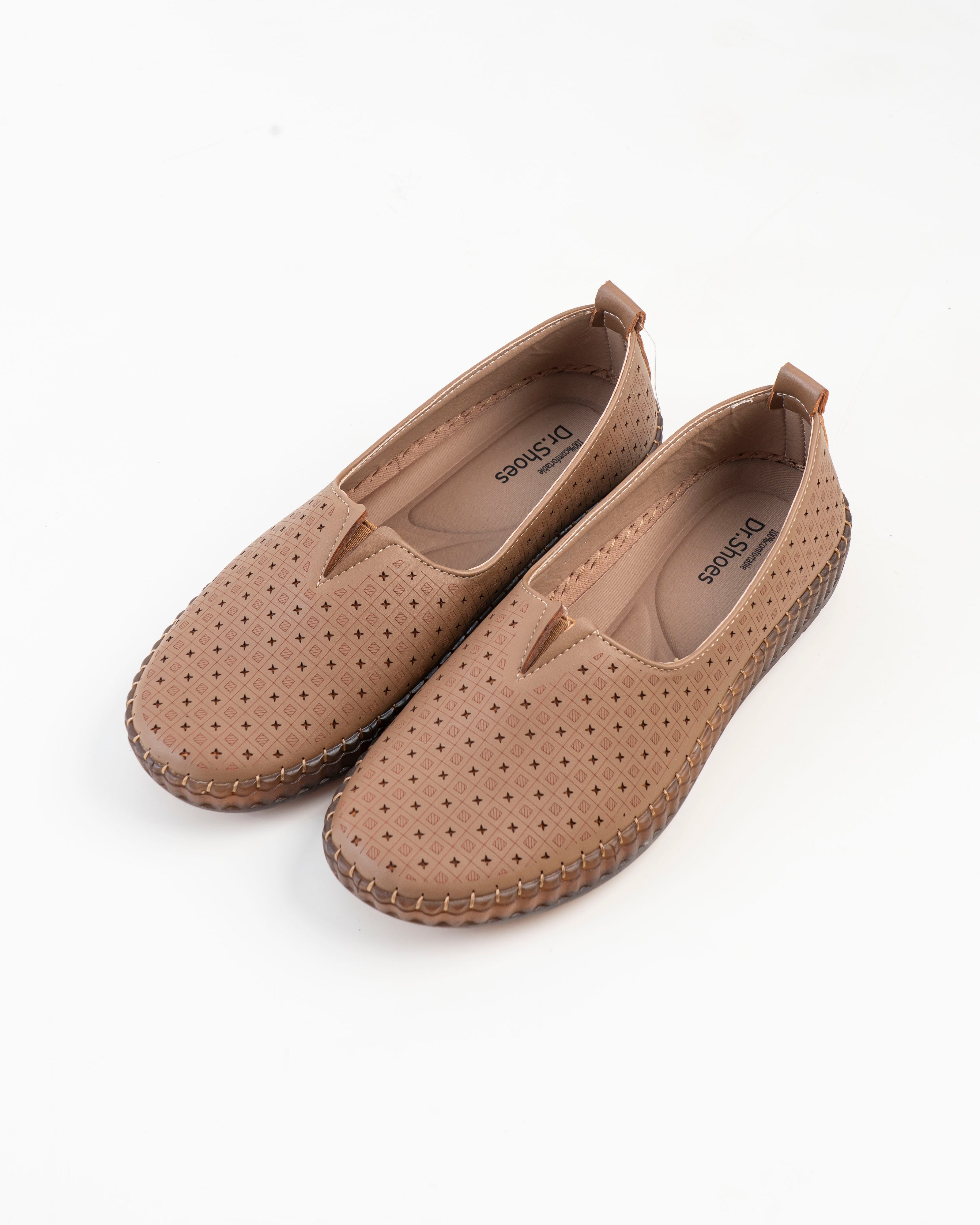 Dr. Shoes Ladies Semi Hill Loafer - Khaki