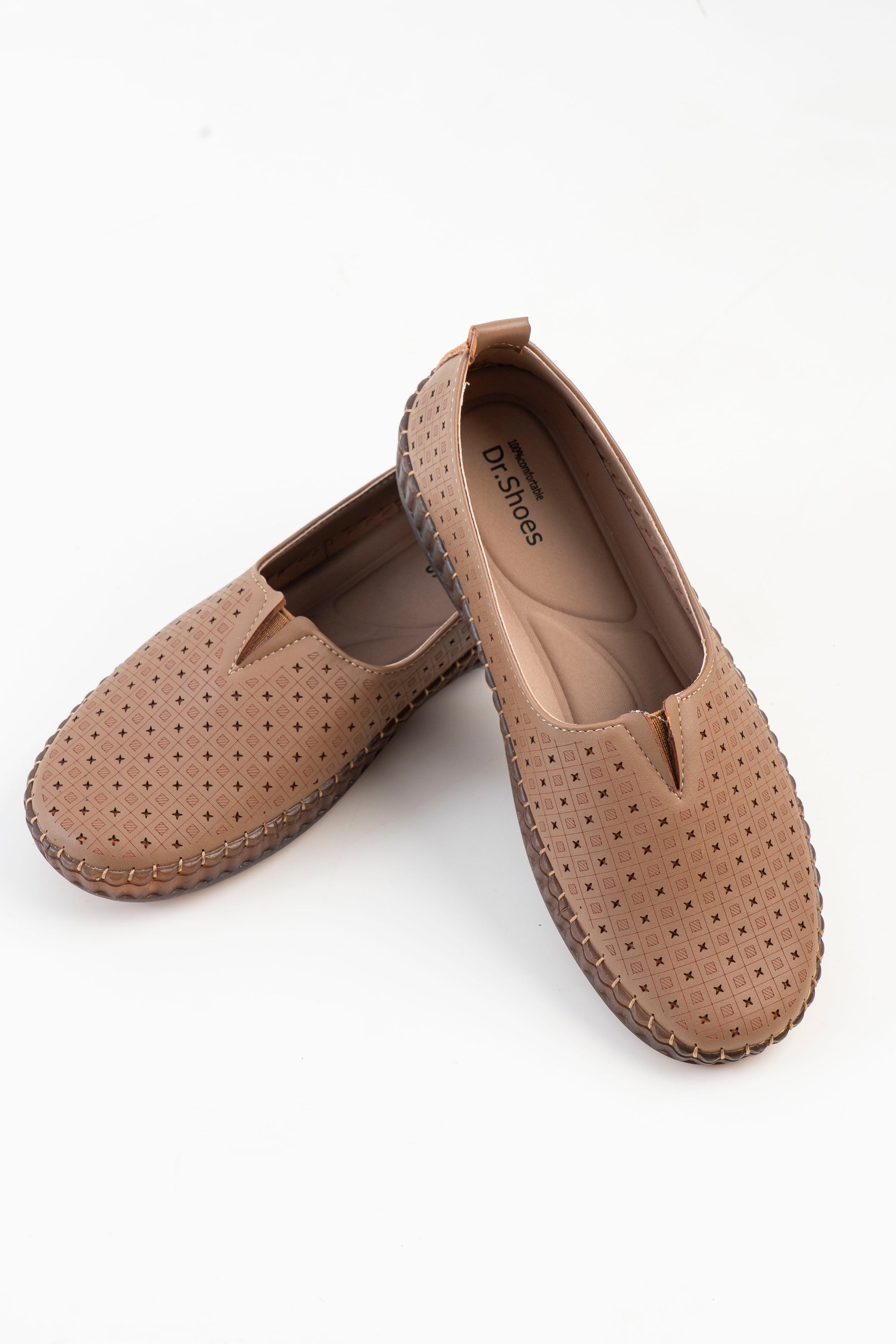 Dr. Shoes Ladies Semi Hill Loafer - Khaki