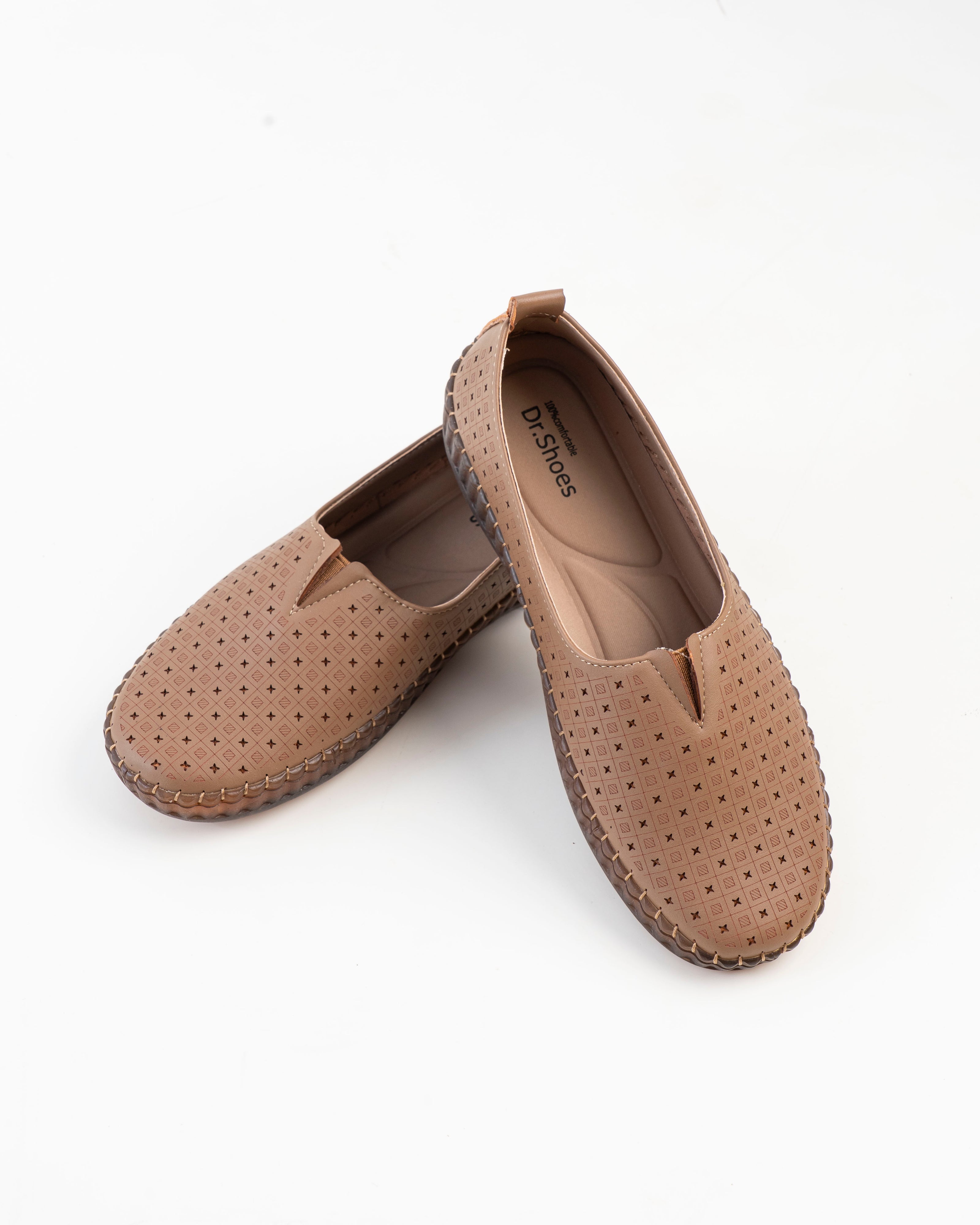 Dr. Shoes Ladies Semi Hill Loafer - Khaki