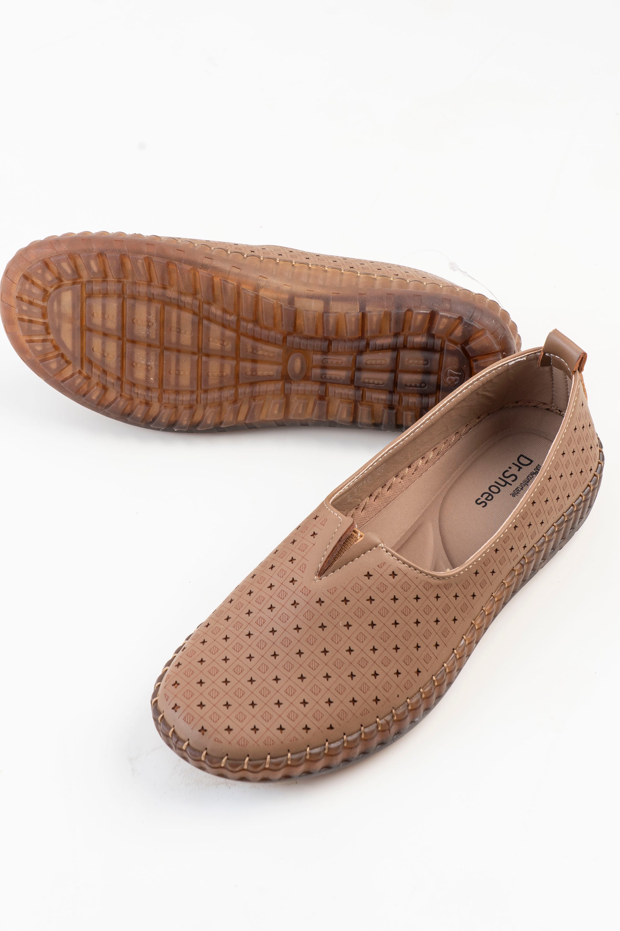 Dr. Shoes Ladies Semi Hill Loafer - Khaki
