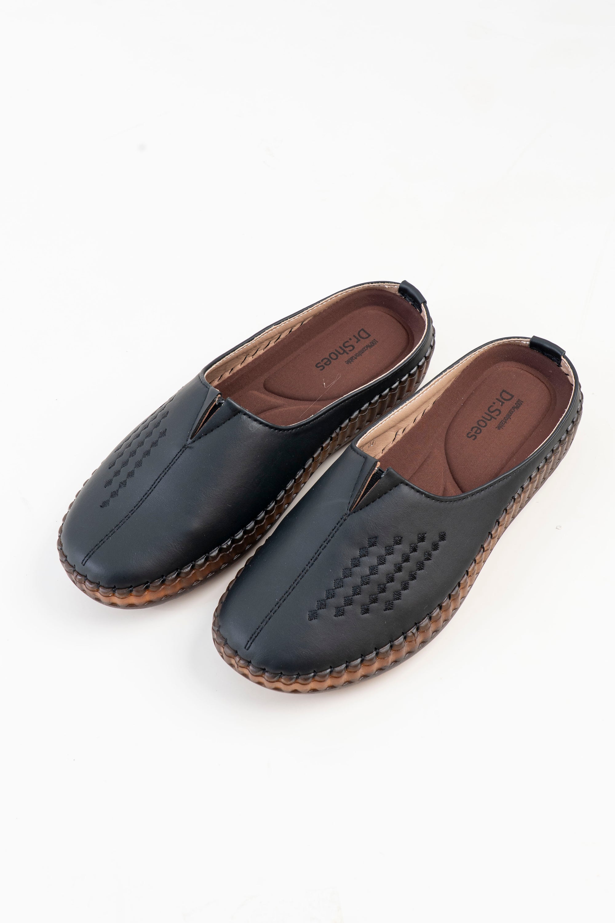 Dr. Shoes Ladies Half Shoe - Black