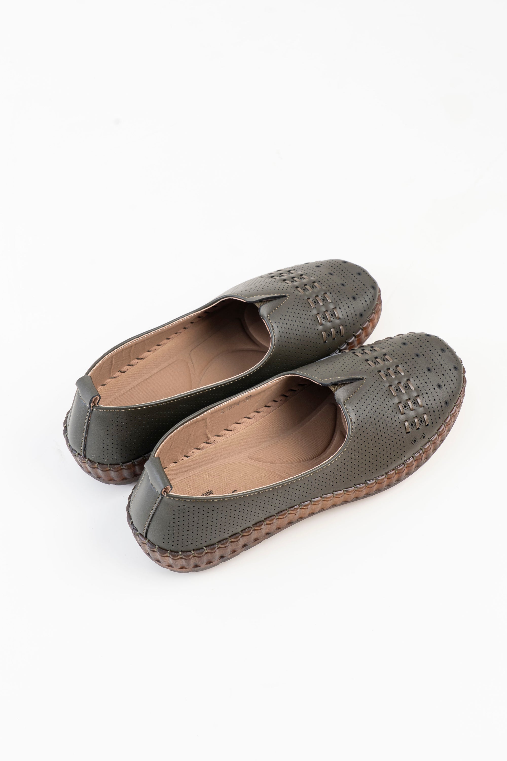 Dr. Shoes Ladies Semi Hill Loafer - Olive