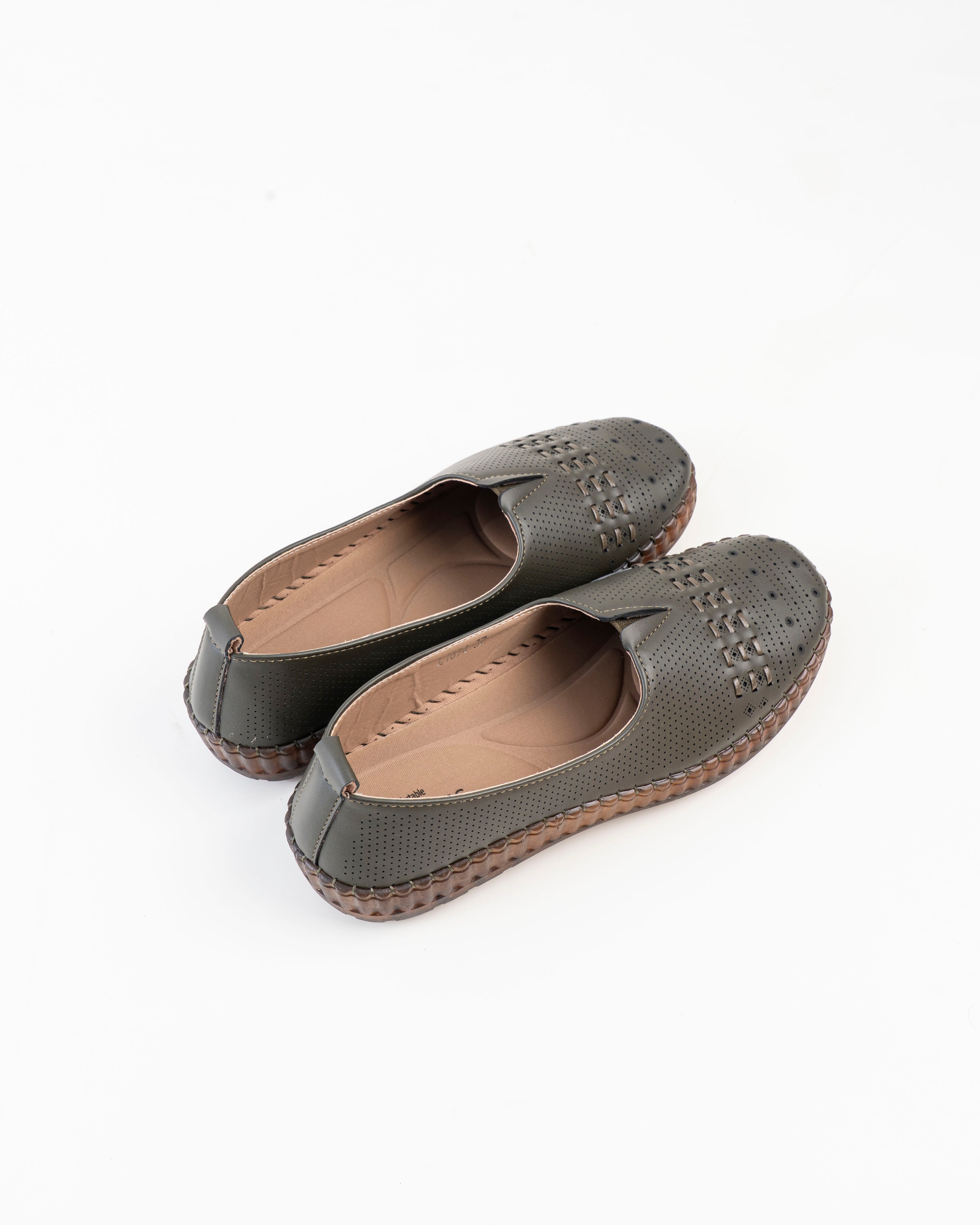 Dr. Shoes Ladies Semi Hill Loafer - Olive