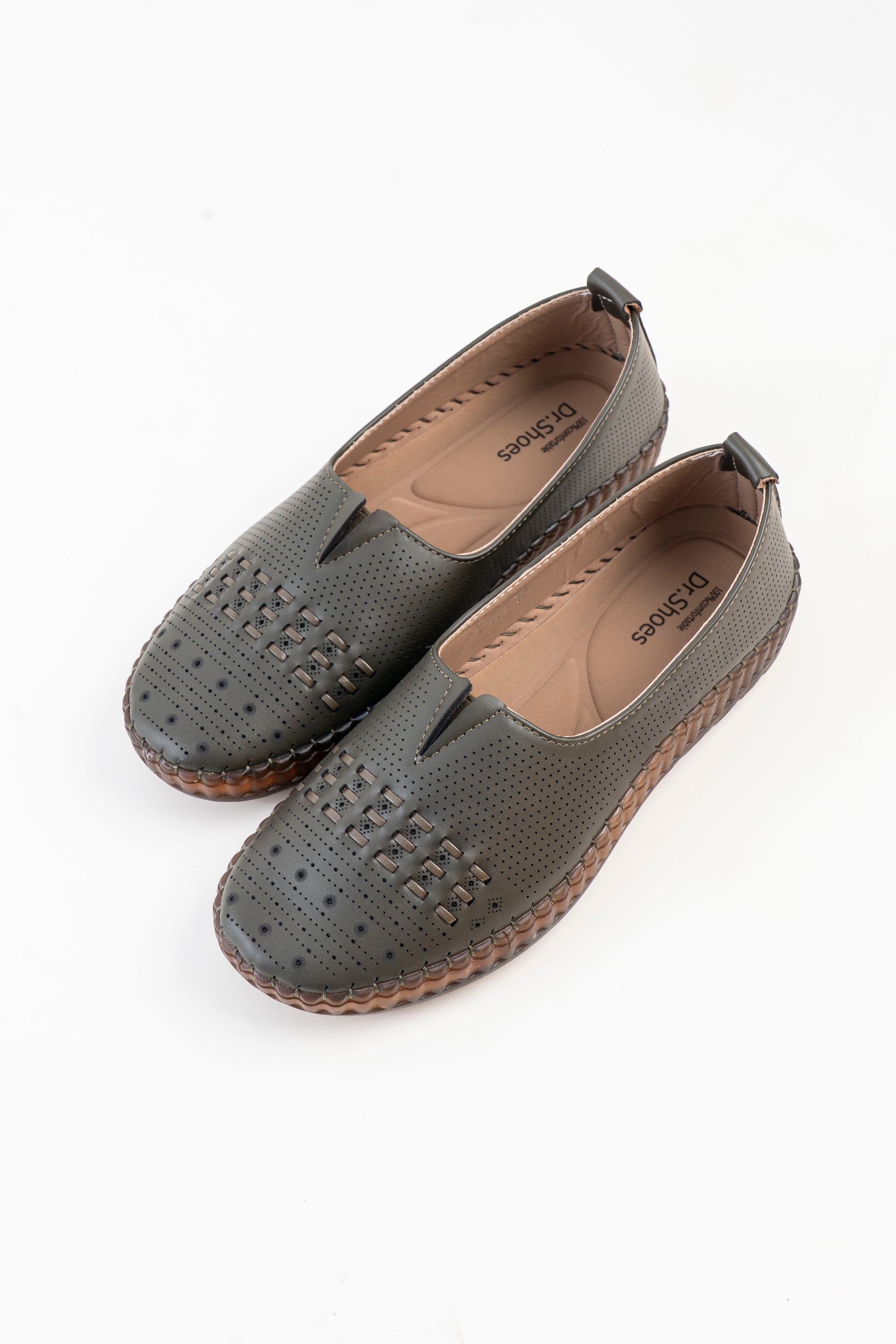 Dr. Shoes Ladies Semi Hill Loafer - Olive