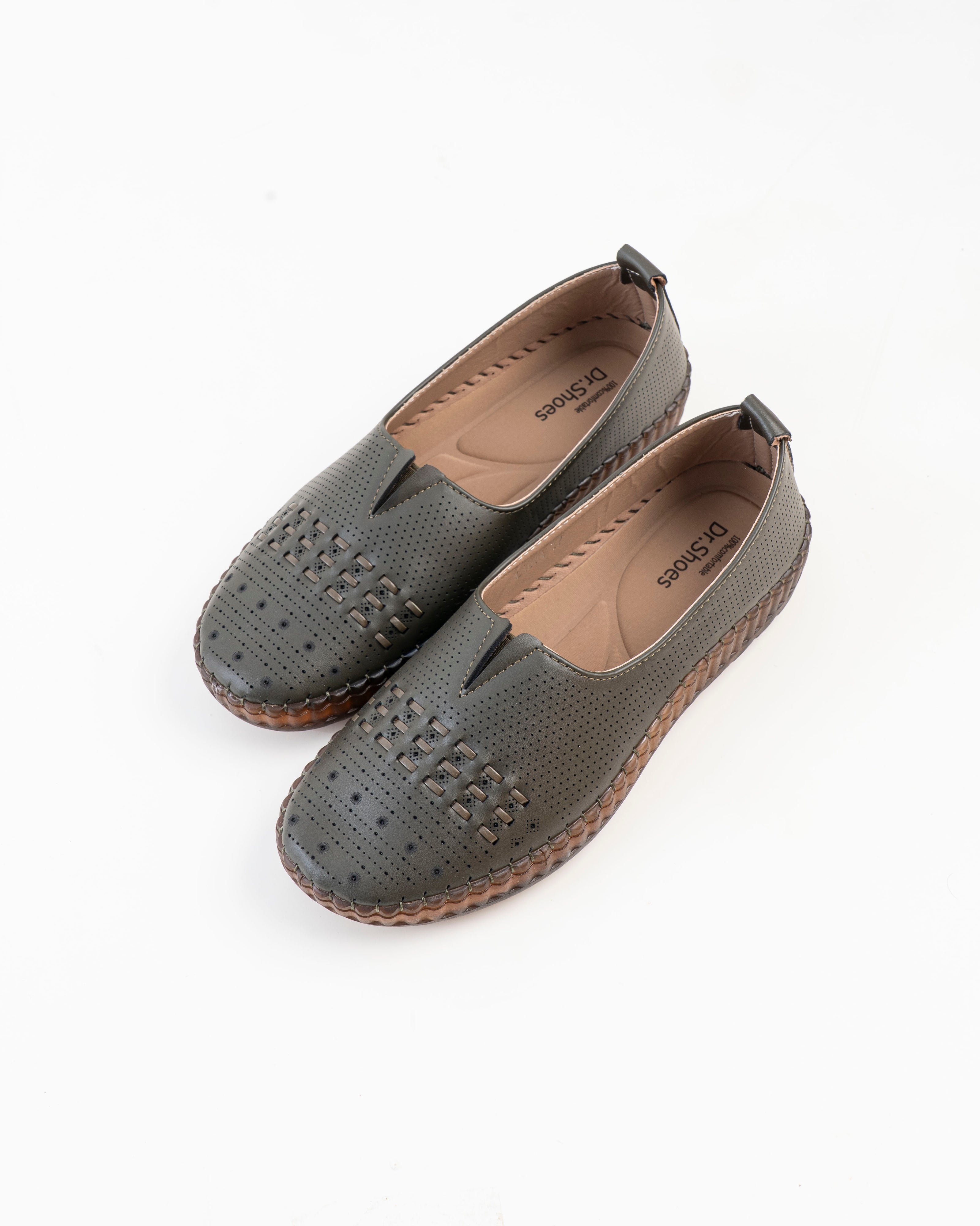 Dr. Shoes Ladies Semi Hill Loafer - Olive