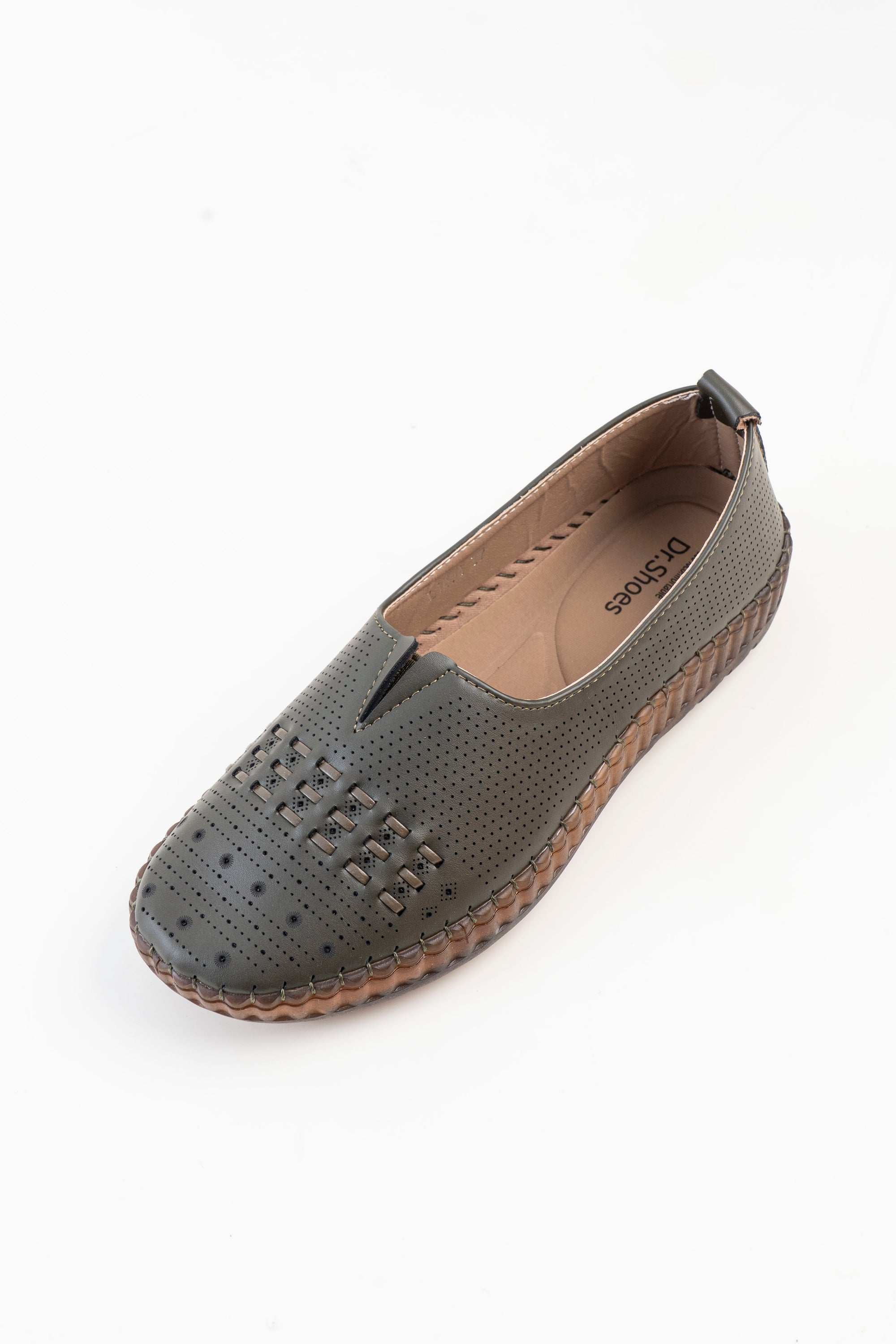 Dr. Shoes Ladies Semi Hill Loafer - Olive