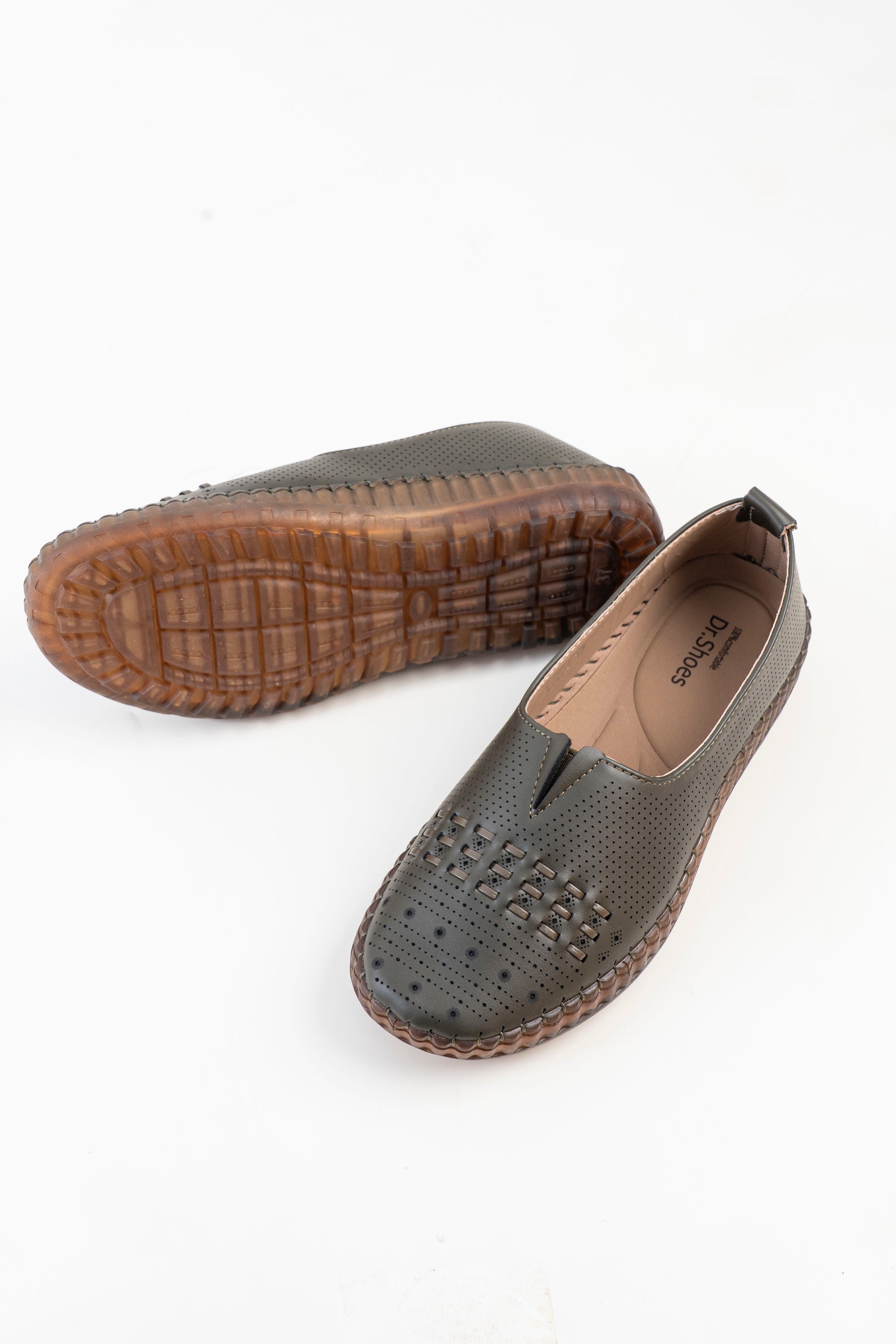 Dr. Shoes Ladies Semi Hill Loafer - Olive