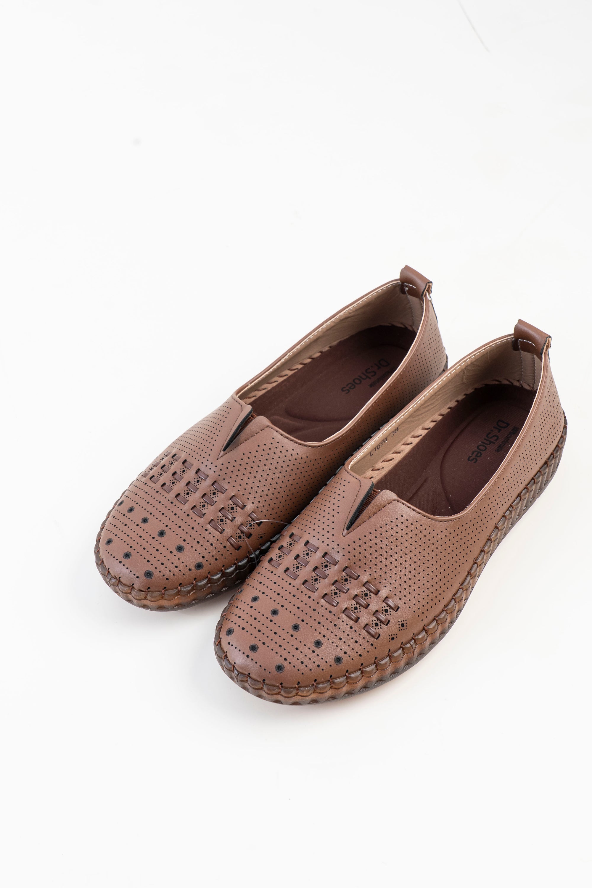 Dr. Shoes Ladies Semi Hill Loafer - Brown