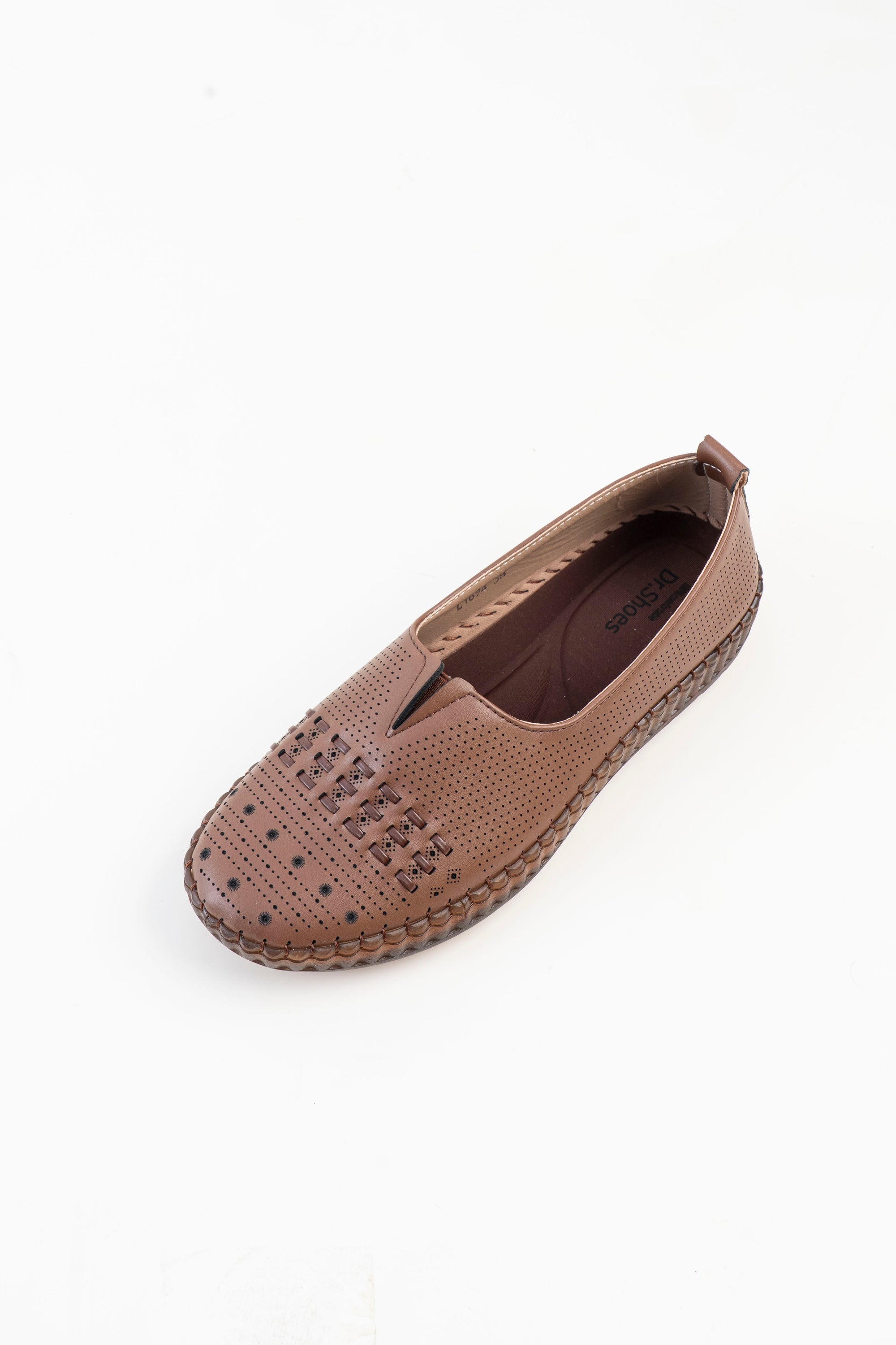 Dr. Shoes Ladies Semi Hill Loafer - Brown