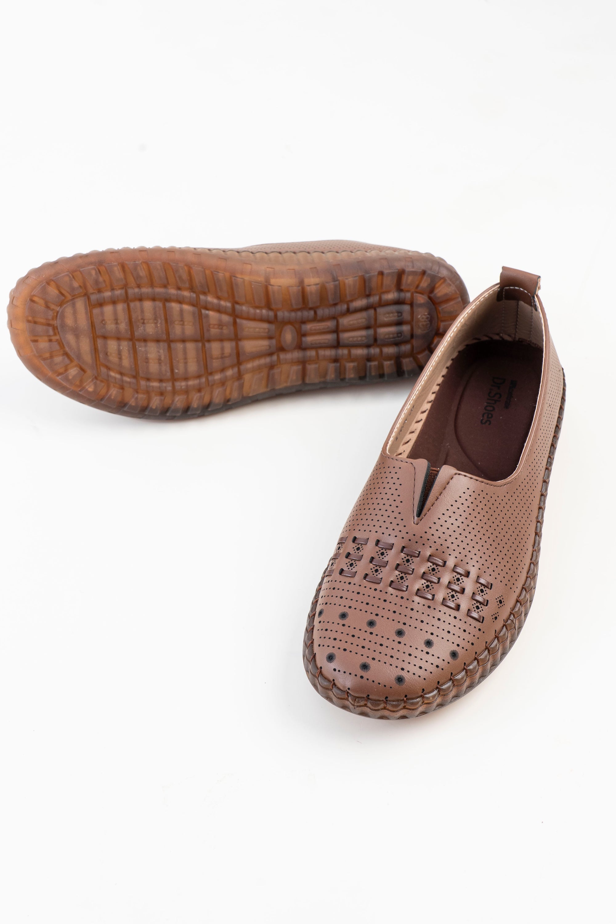 Dr. Shoes Ladies Semi Hill Loafer - Brown