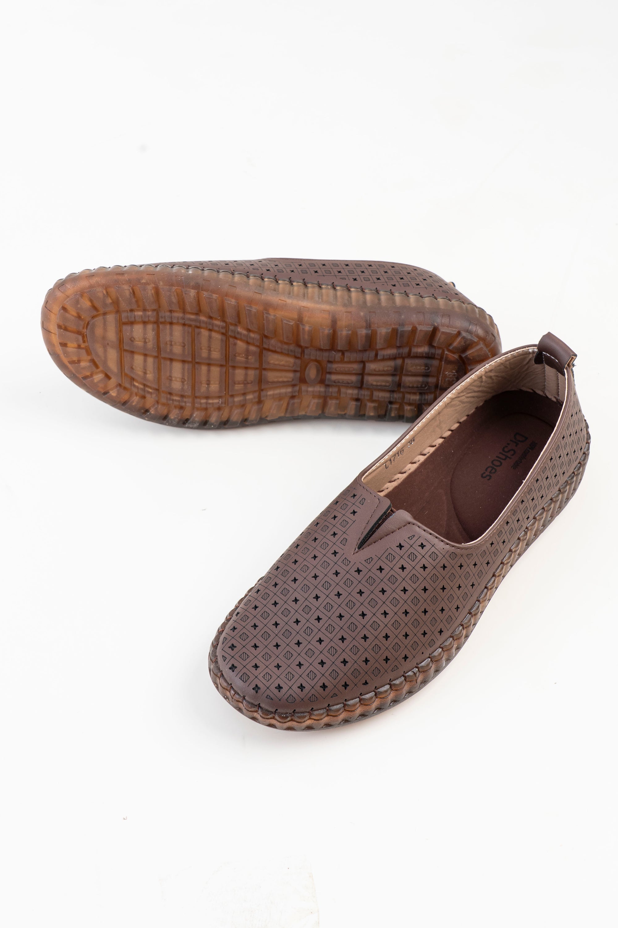 Dr. Shoes Ladies Loafer Flat - Coffee